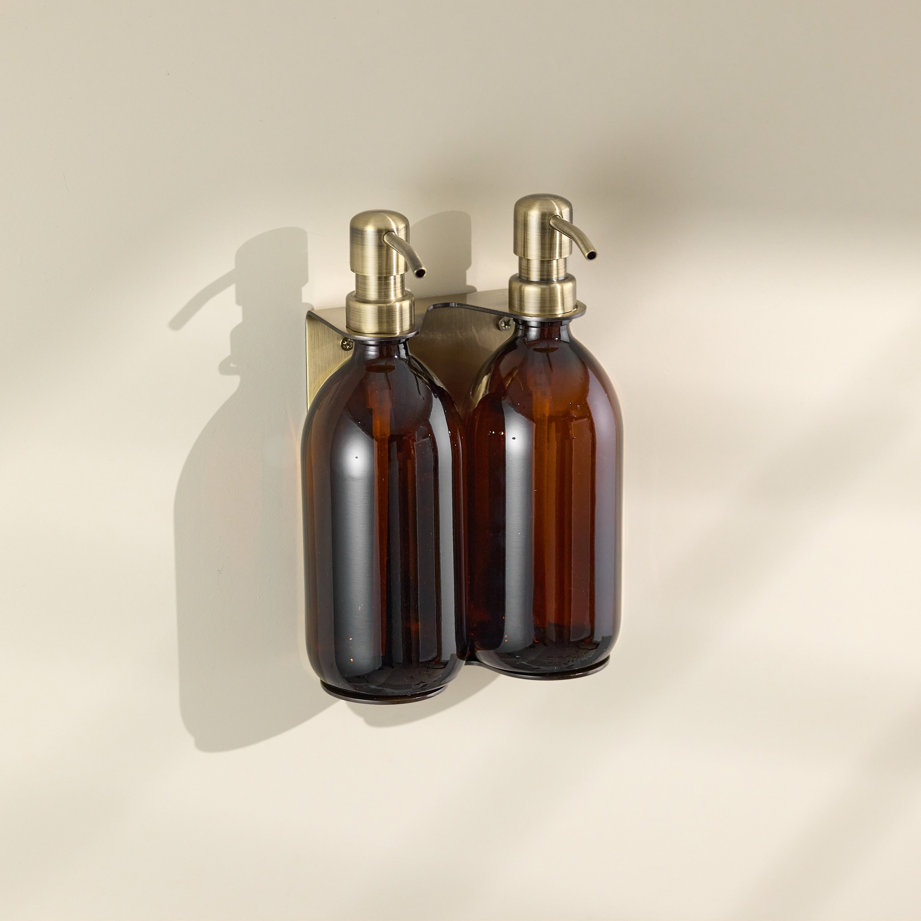 Gold Double Wall Mounted Soap Dispenser
