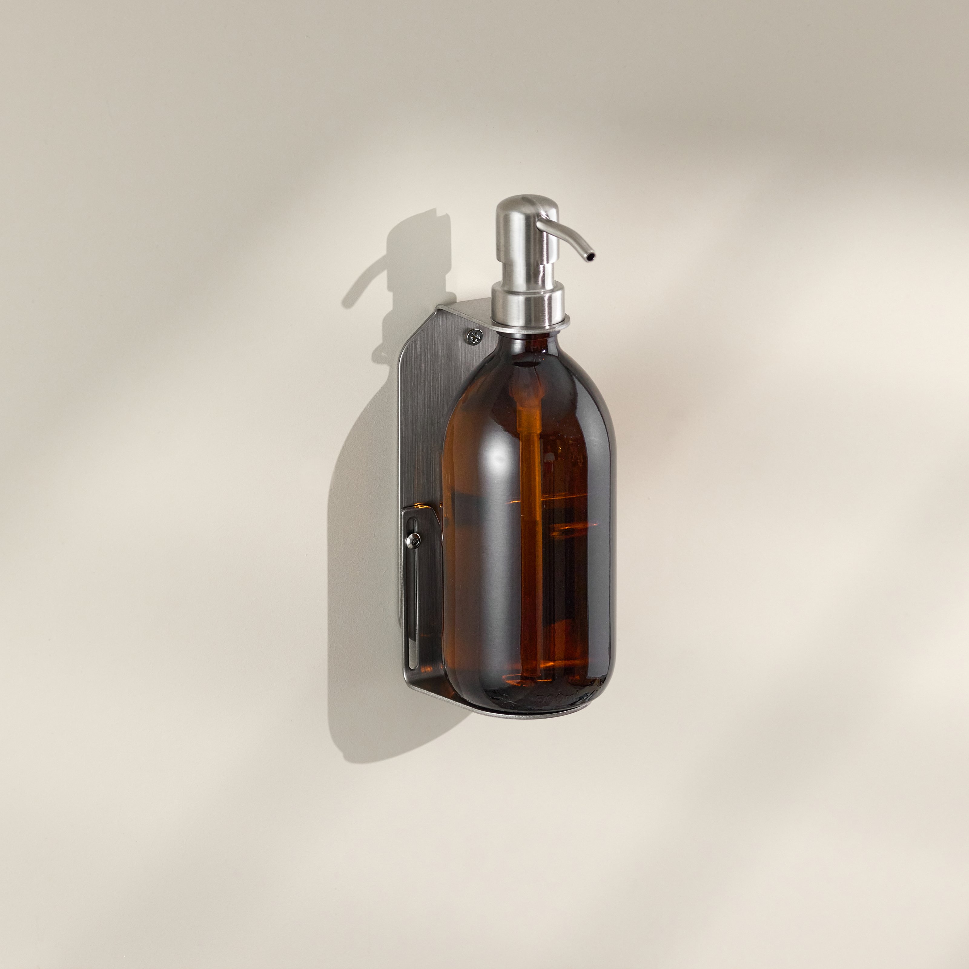 Satin Silver Single Wall Mounted Soap Dispenser