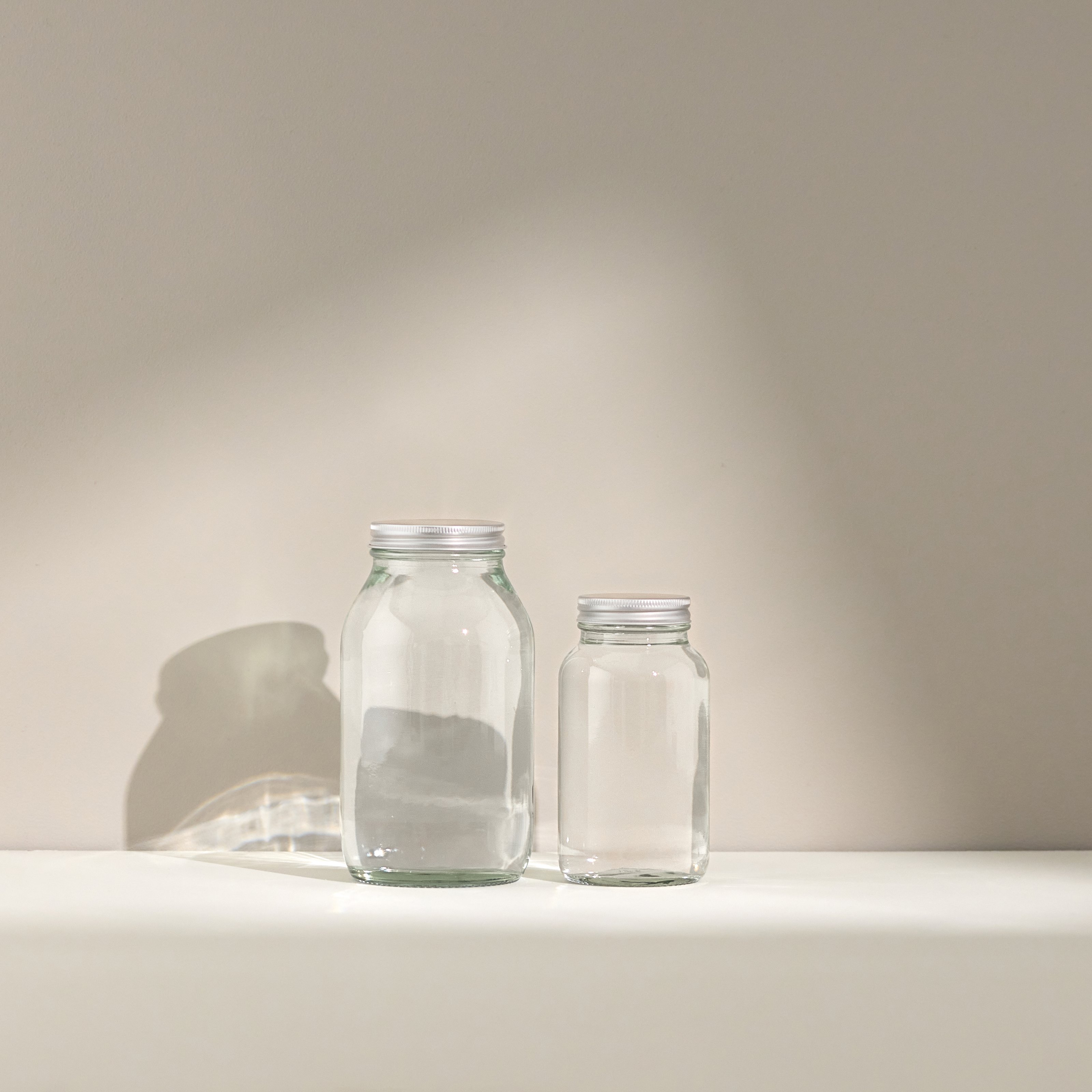 Clear Glass Storage Jars