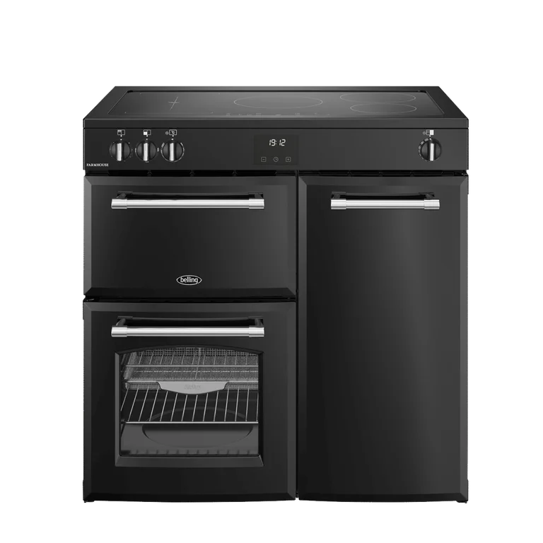 Farmhouse - Induktionsspis 90 cm (3 ugnar) Svart - Stoves