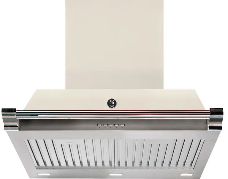 Emhætte - Ascot 70 cm - Beige/Krom - Steel