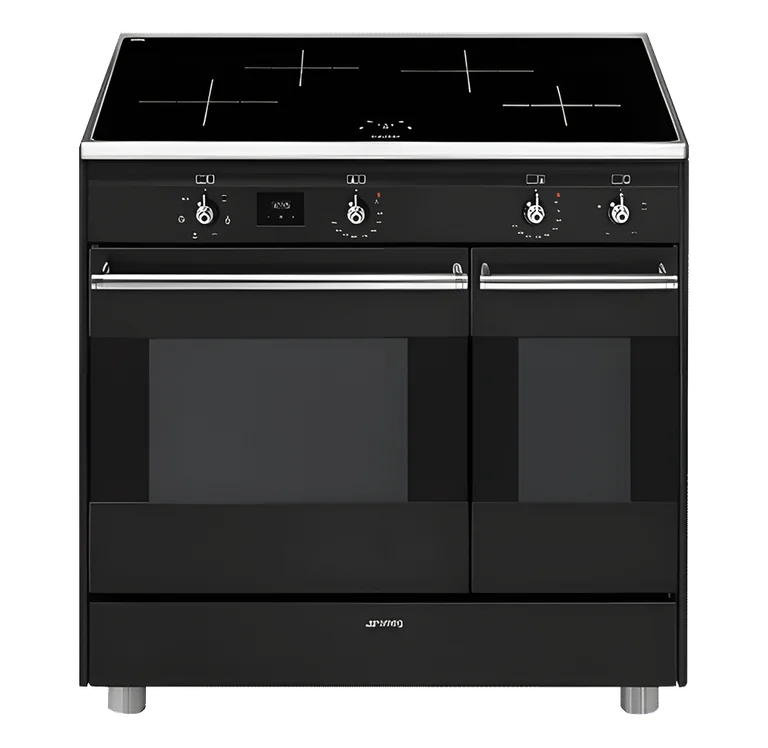 Concerto - Induktionsspis 90 cm (2 ugnar) Svart - Smeg
