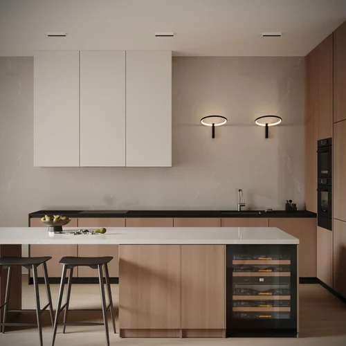 kitchen slim wine fridge cabinet