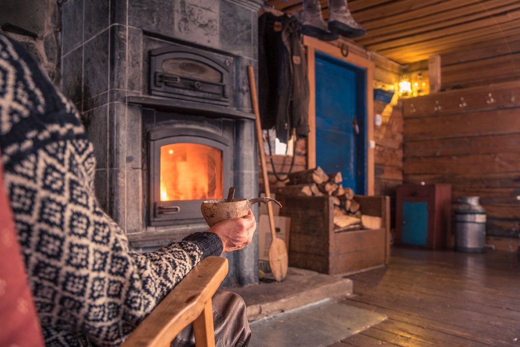 Fireplace cabin