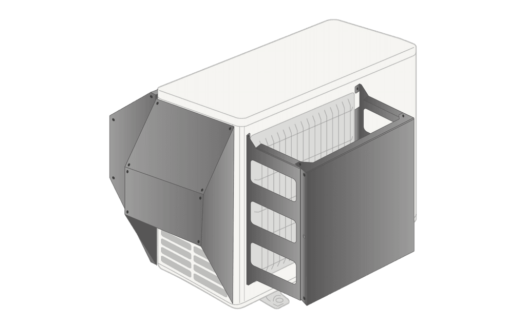 Mitsubishi Electric TK-100-140YDA Snö och vindhuv med Air protect guide