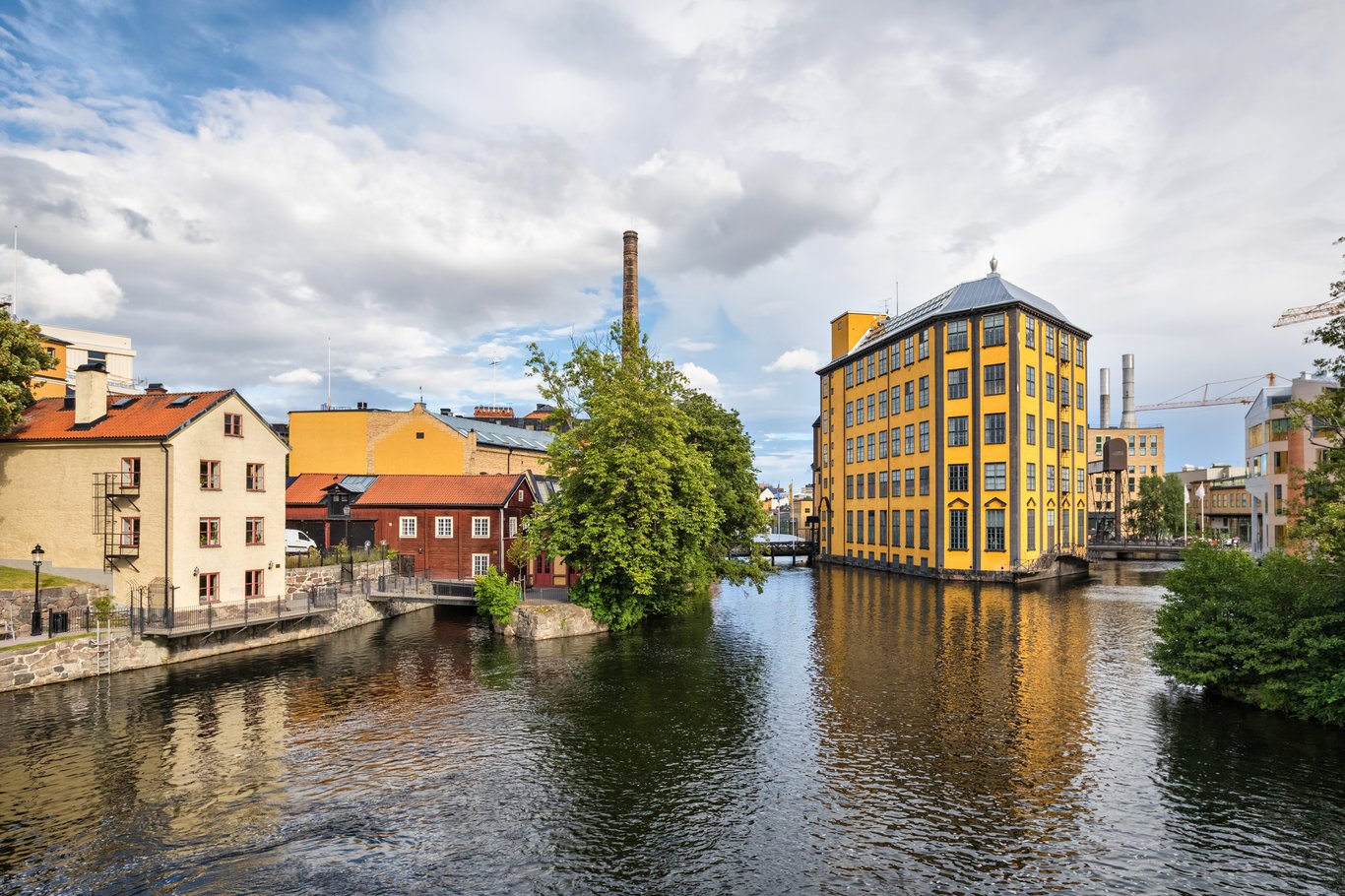 De gamla textilfabrikerna i Norrköping.