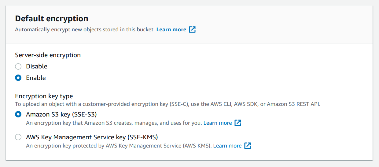 Configure encryption
