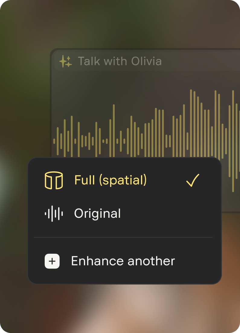 Recording and enhancement option