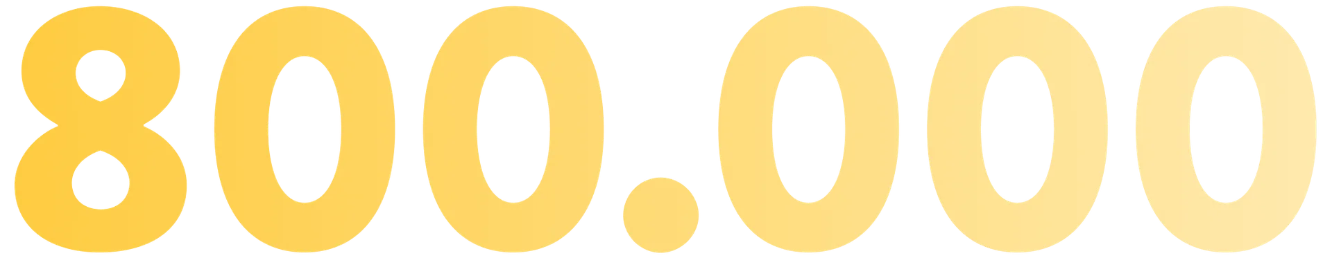 The number 800.000 written in yellow.