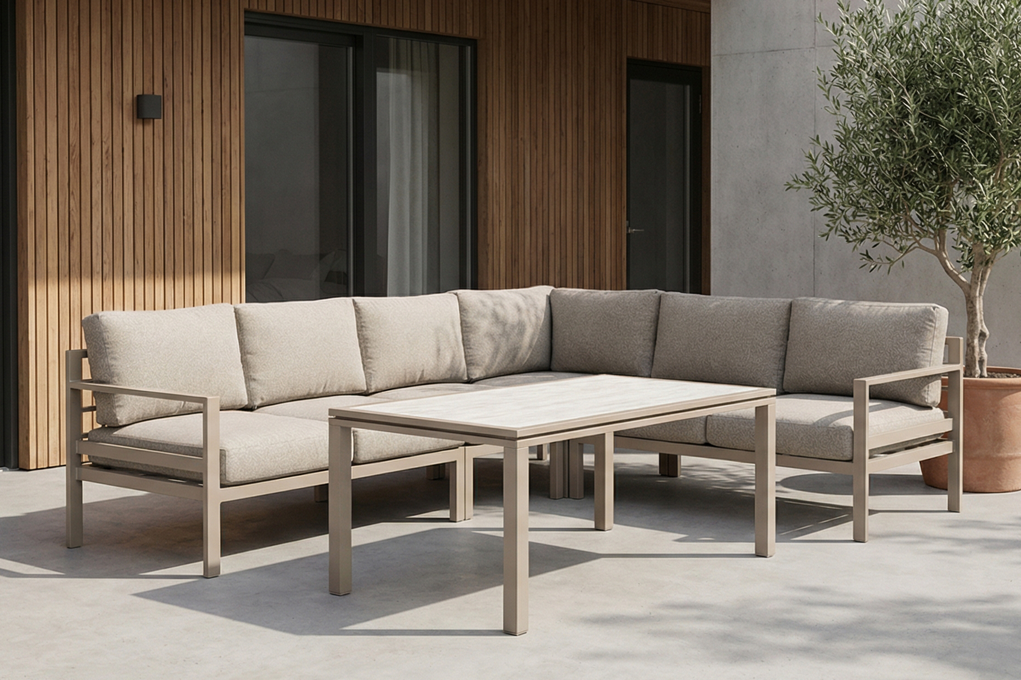 Adelaide Hjørnegruppe 3+2 med loungebord