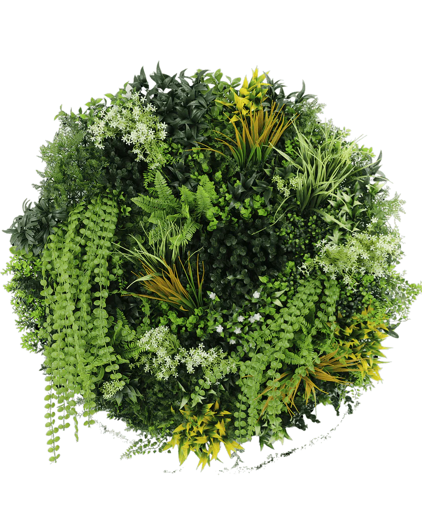 Kunstig Plantevegg Dekorasjon Ø100 cm