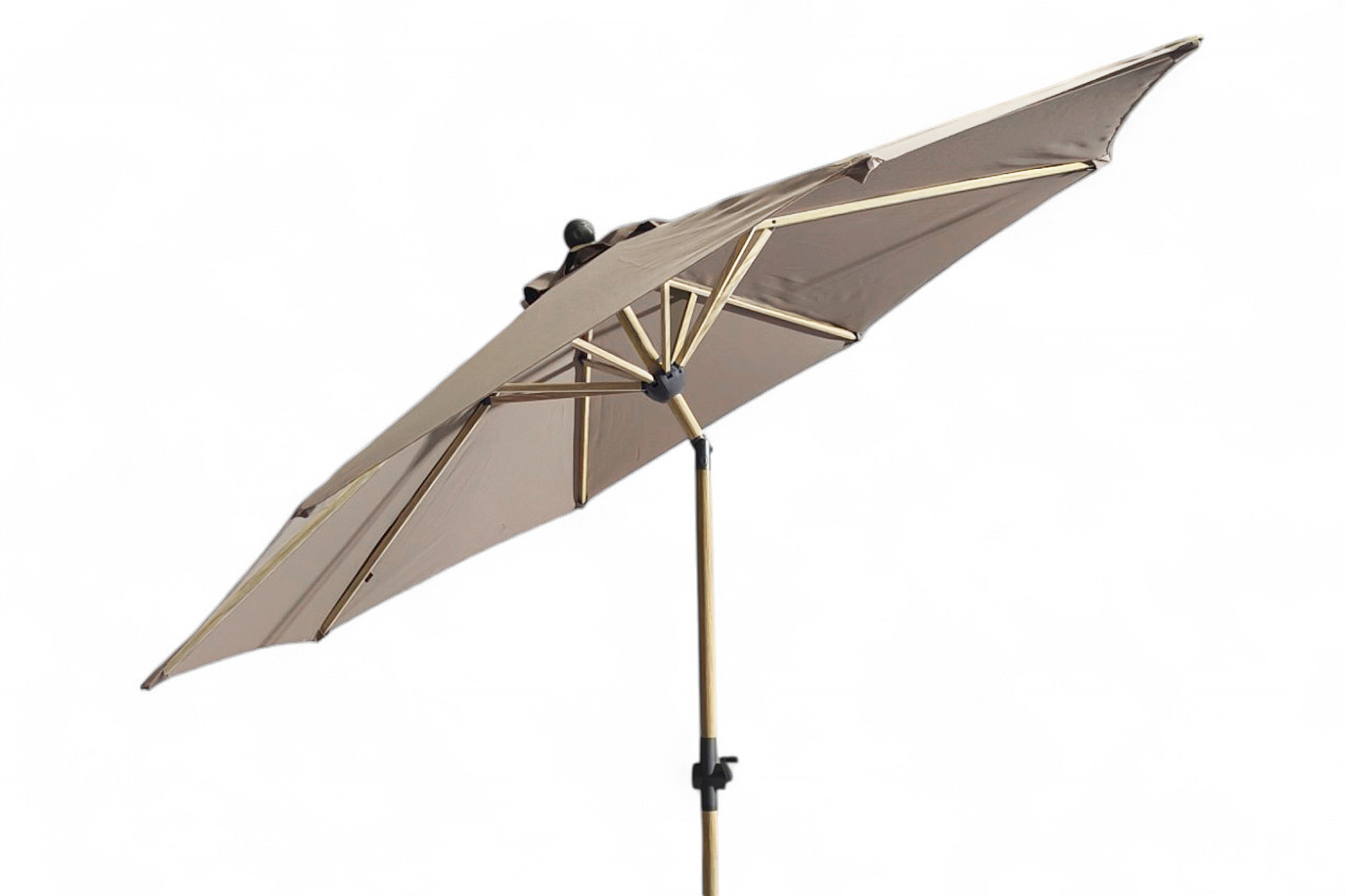 OakShield hageparasoll med tilt D270cm Lys Taupe duk OakShield ramme