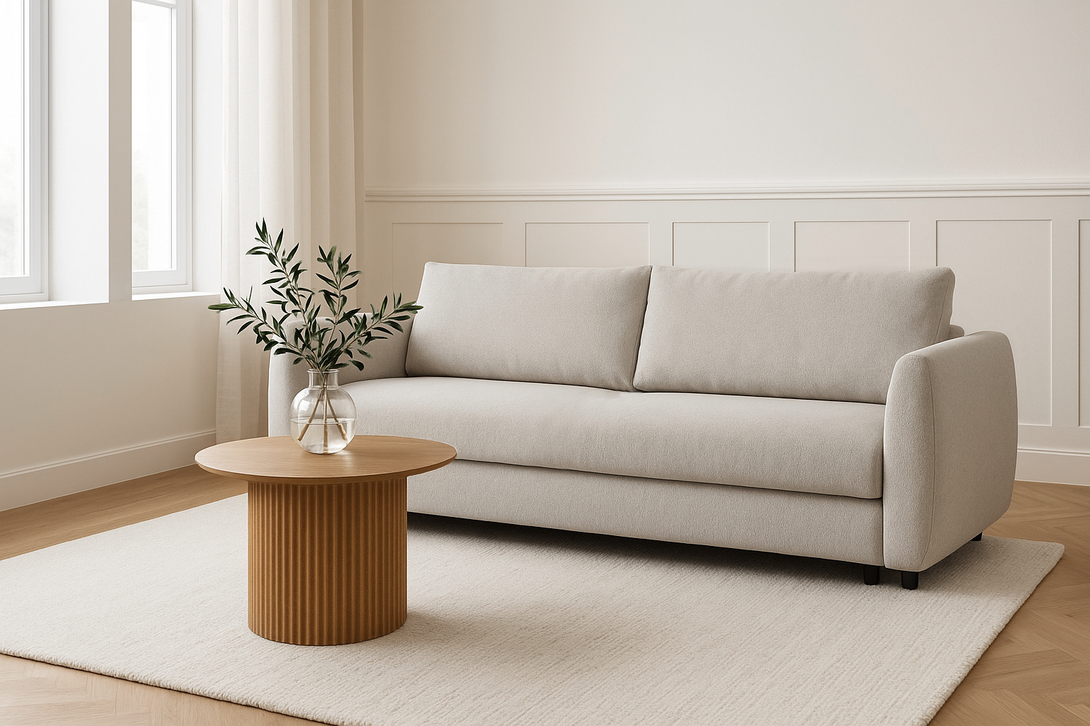 Kasper 3 seter Sovesofa Beige