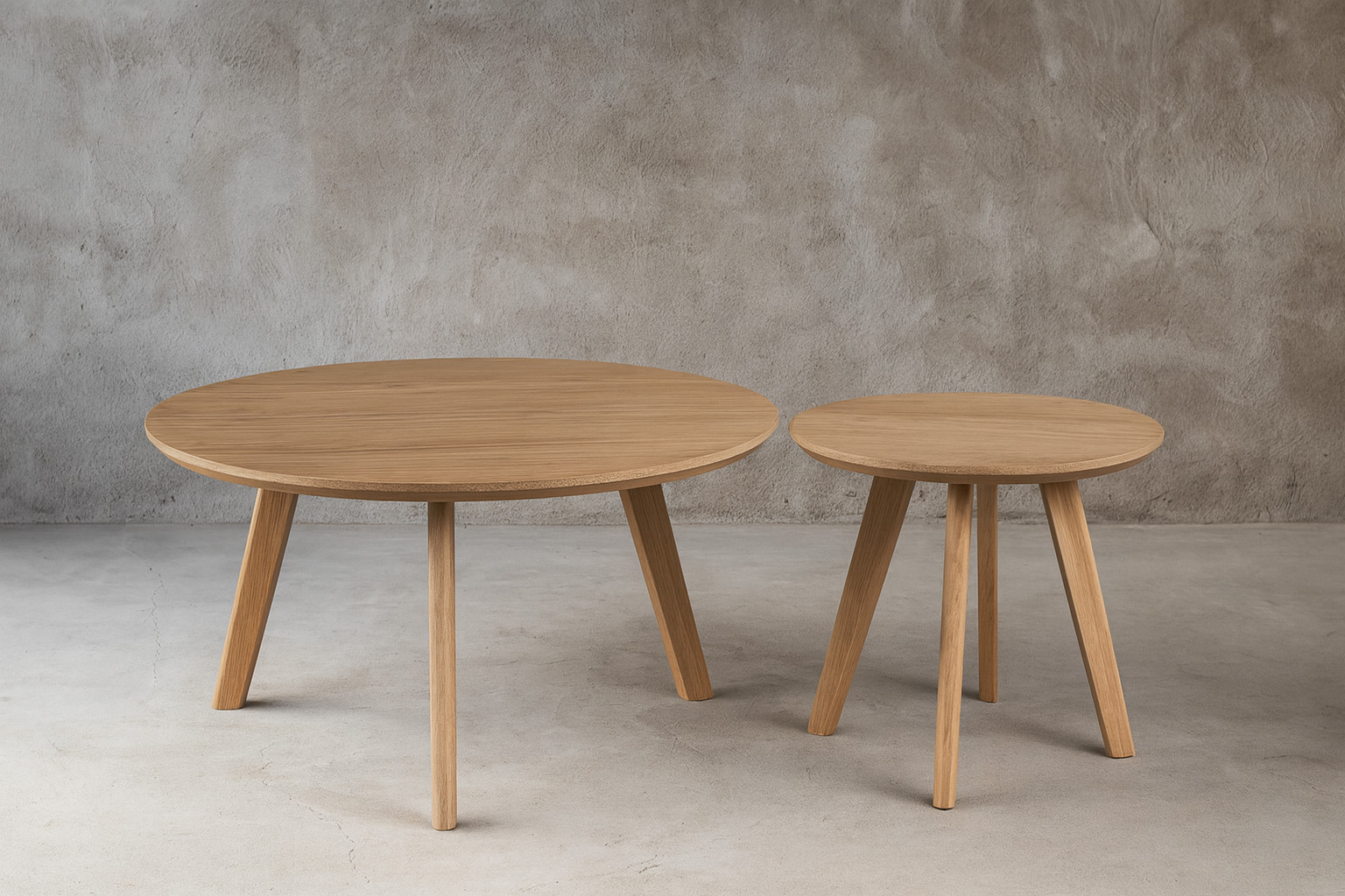 Sander Loungebord Sett D80 og D50cm Natur