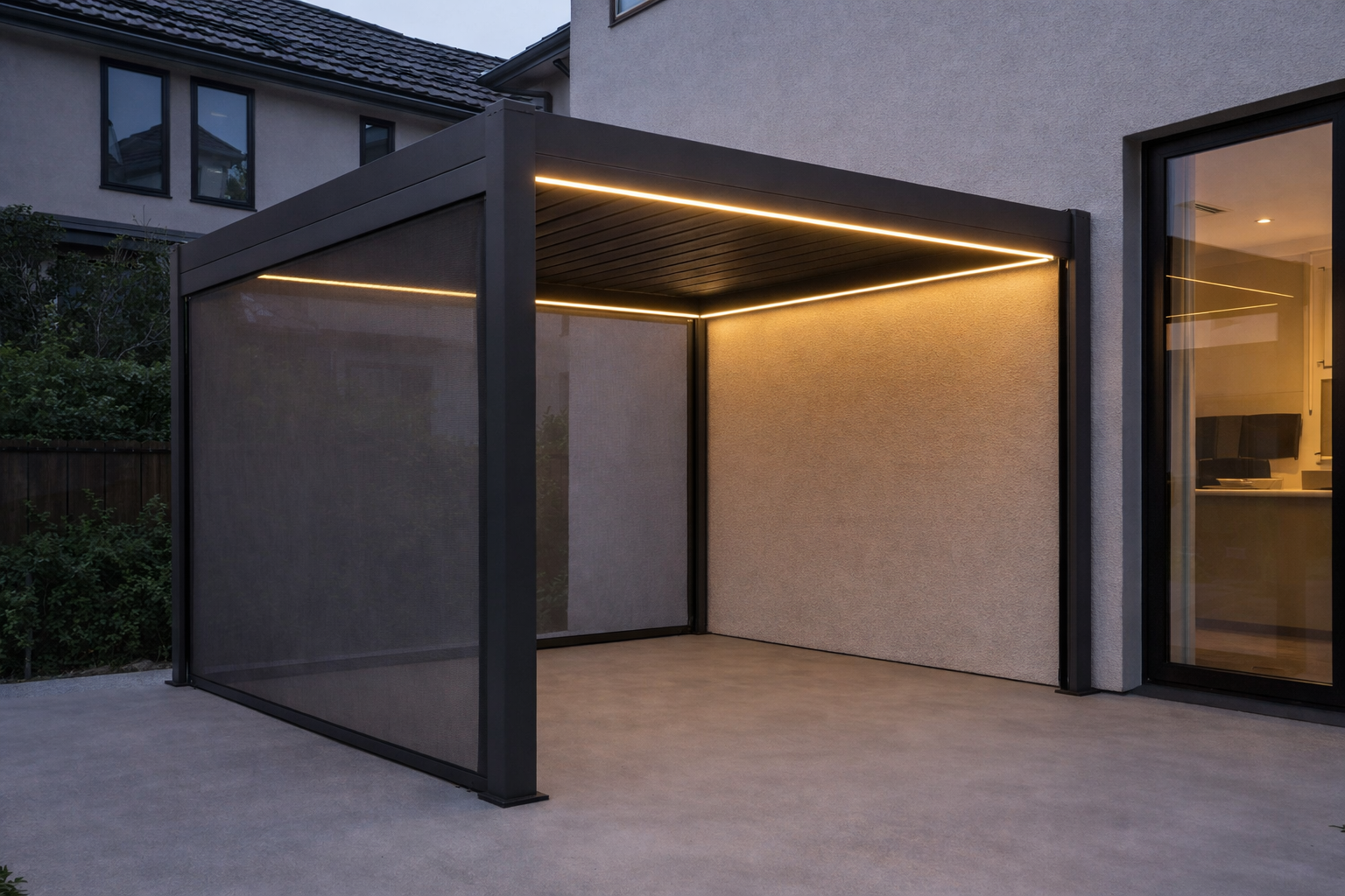 Oakland Sicilia Pergola 3x3m med vegger