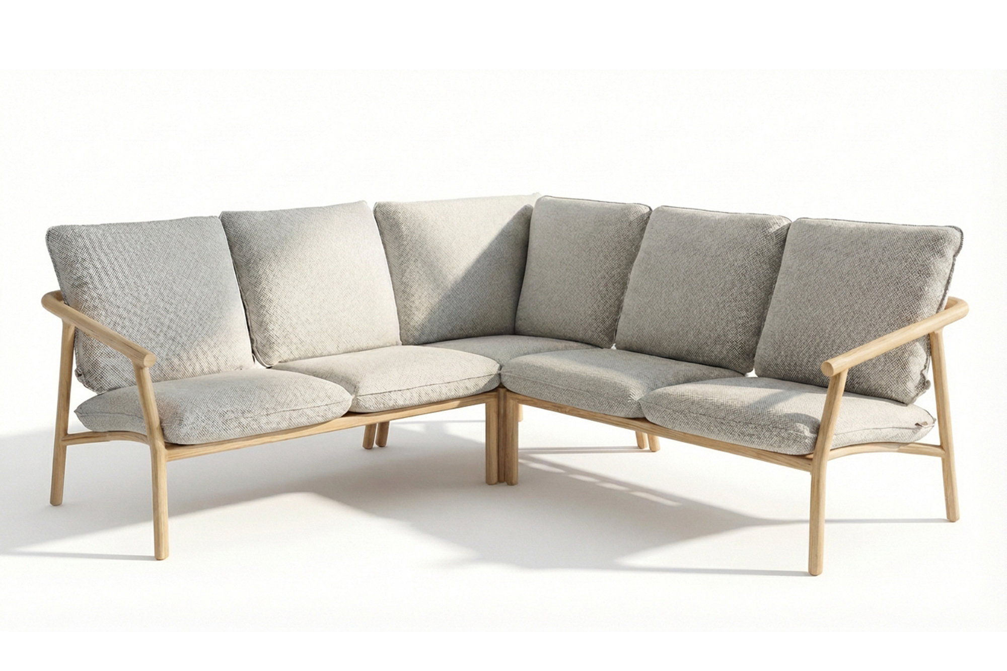Une Hjørnegruppe 2+2 m heve senkebord 90