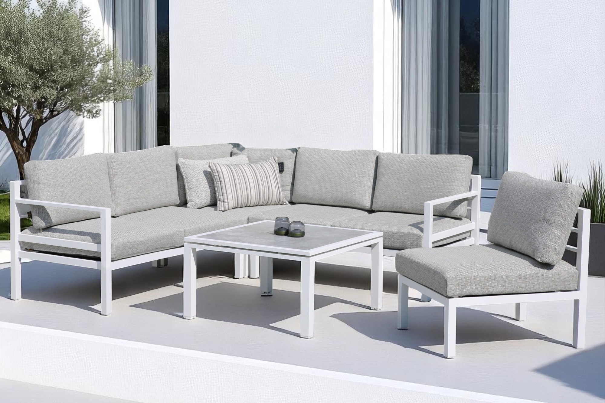 Hjørnegruppe 2+2+ Loungebord