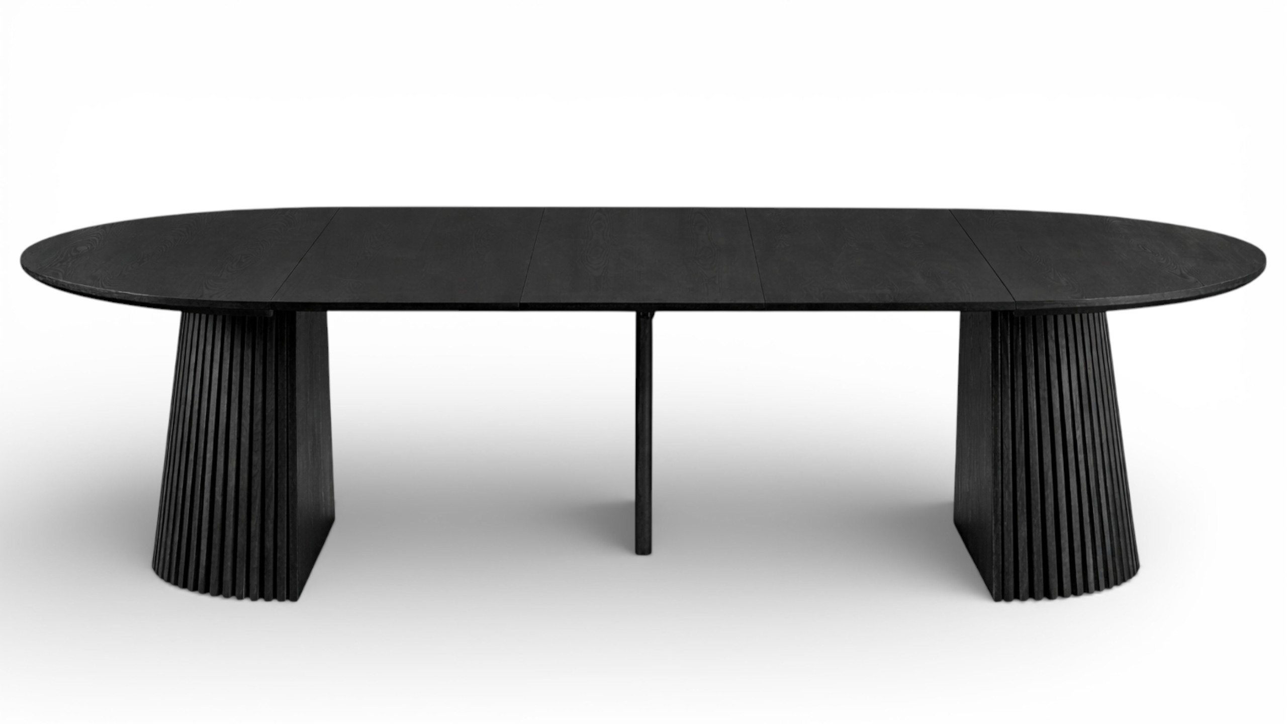 Olivia Rundt Uttrekk Spisebord Dia135-400 x H75cm Sort