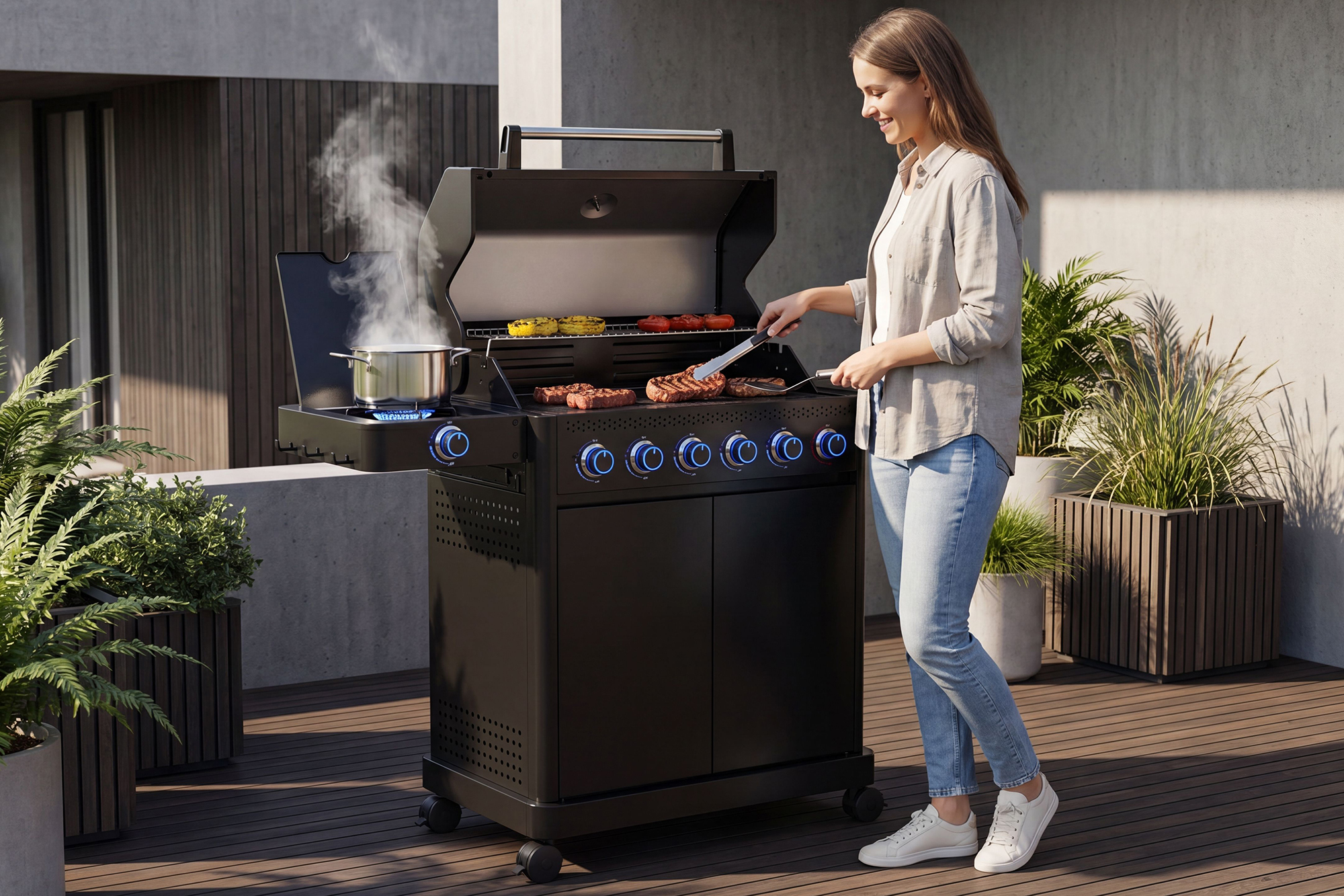 Tender Nordic 4B Gassgrill med sear burner og sidebrenner