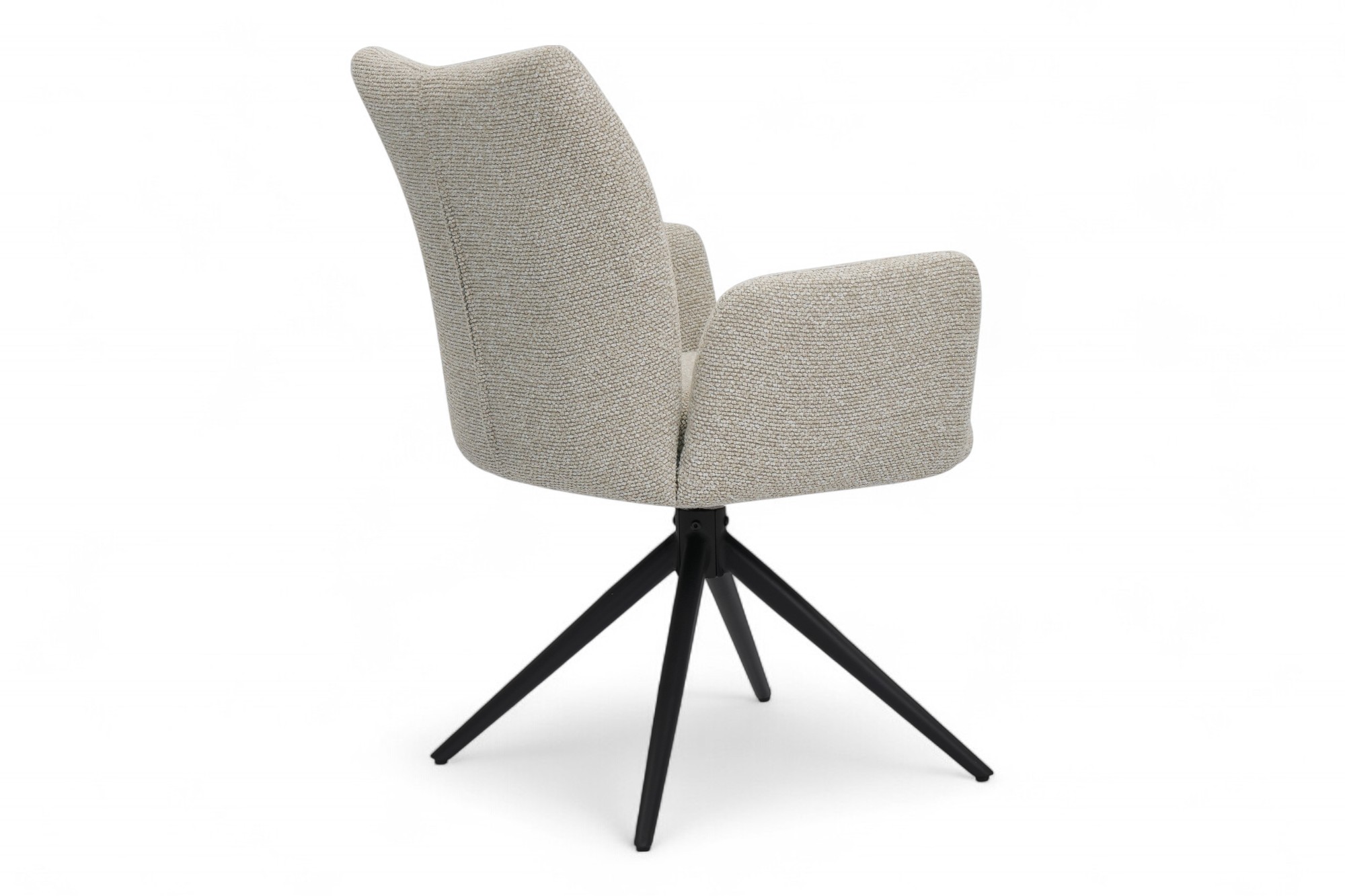 Olivia spisegruppe D135-400 sort med 4 Ida spisestoler beige