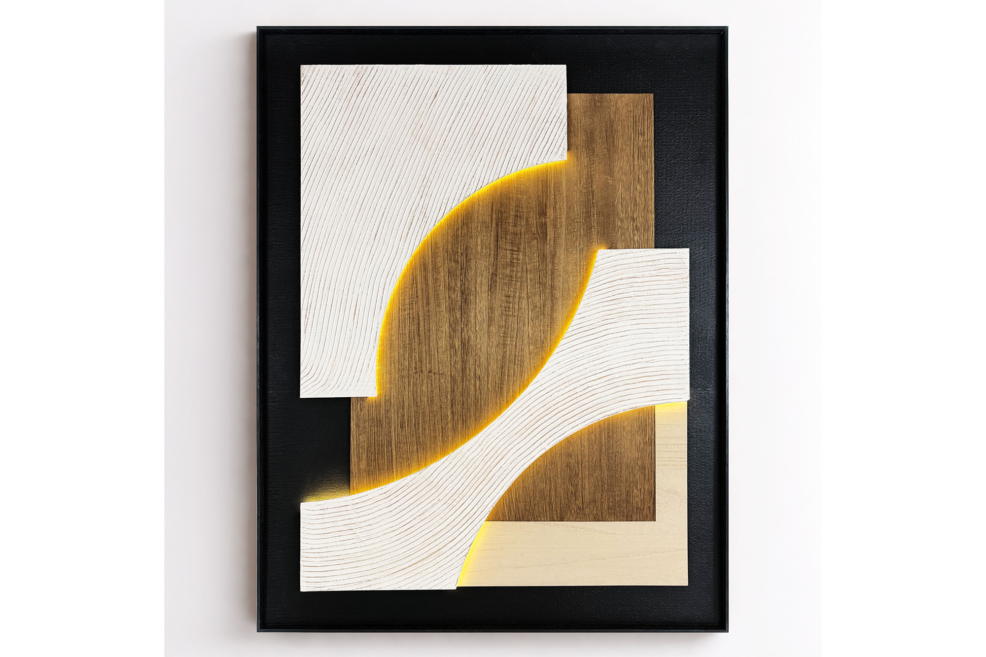 Crossing Paths 78x100 3D LED Art Sort Ramme