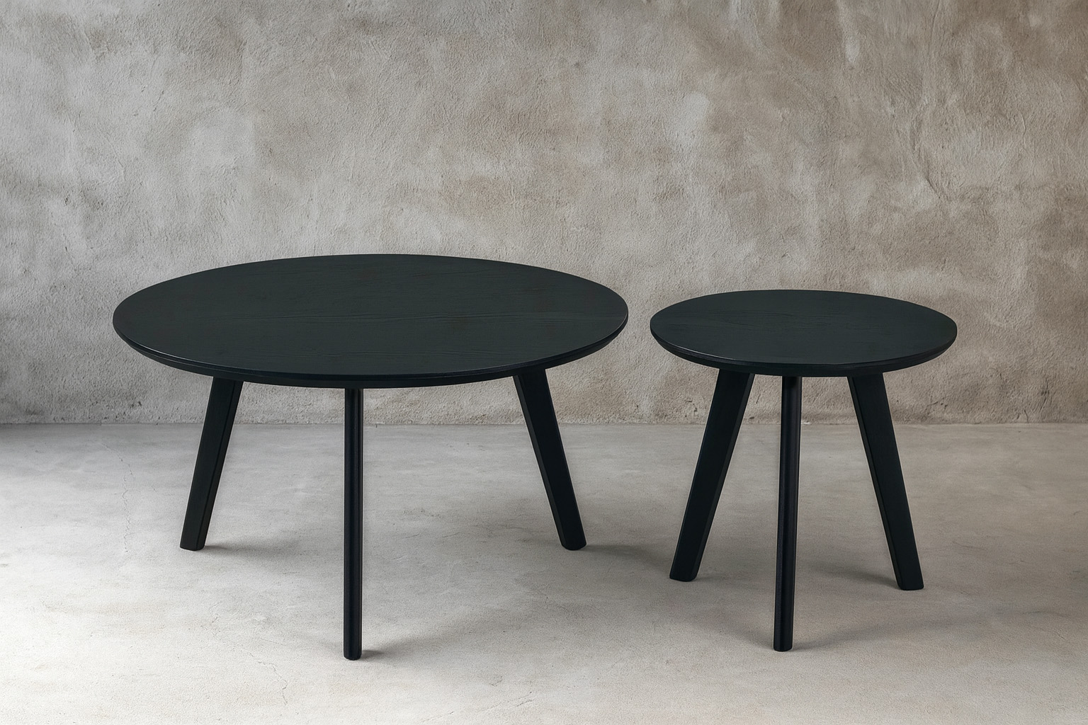 Sander Loungebord Sett D80 og D50cm Sort