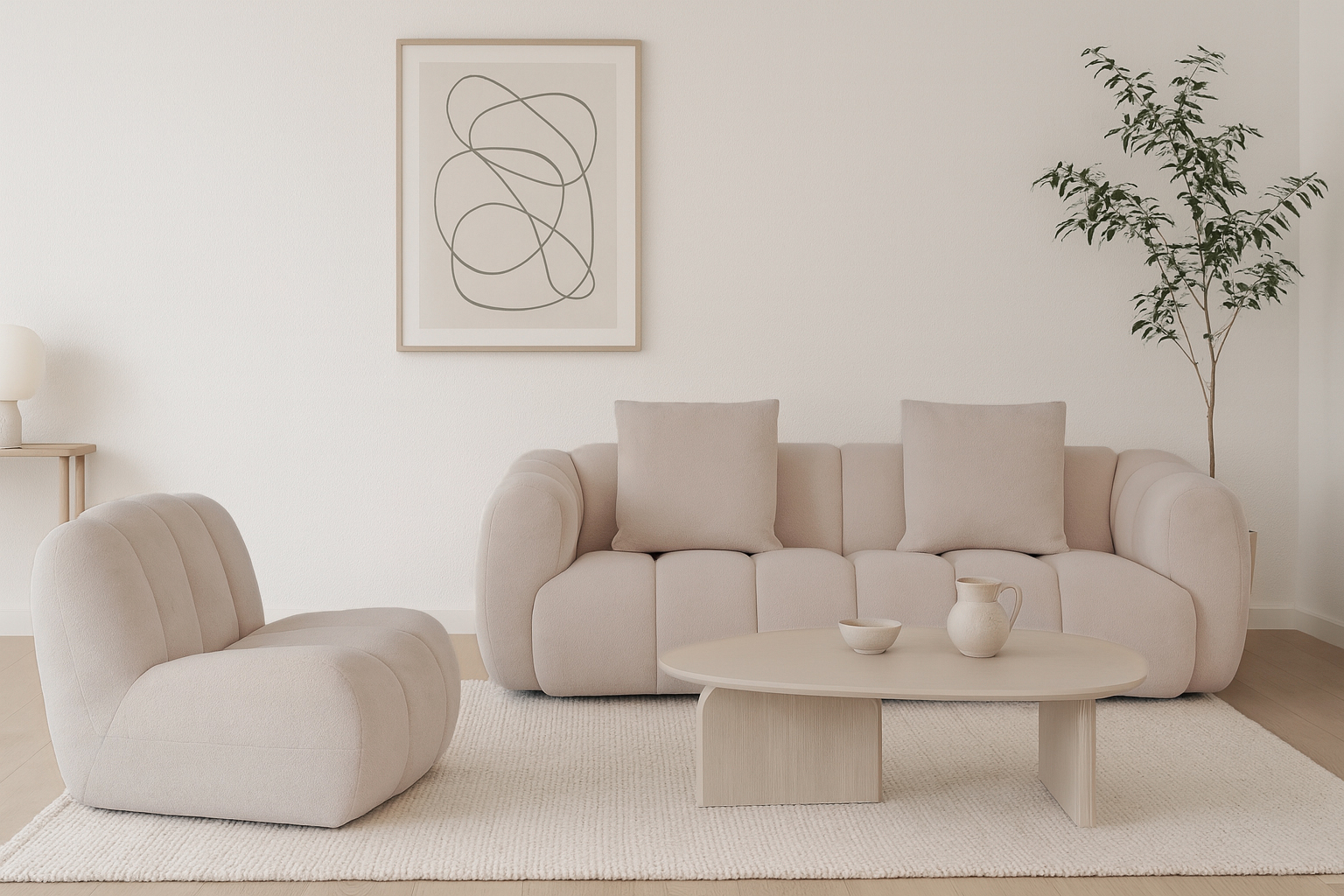 Bliss 3 seter sofa Beige