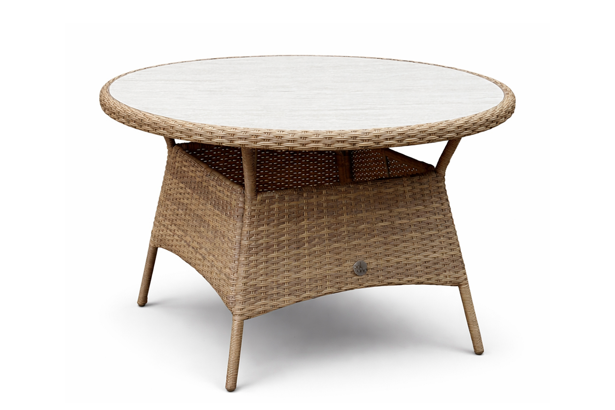 Naples spisegruppe D110 med 4 stoler natur flett med natur pute
