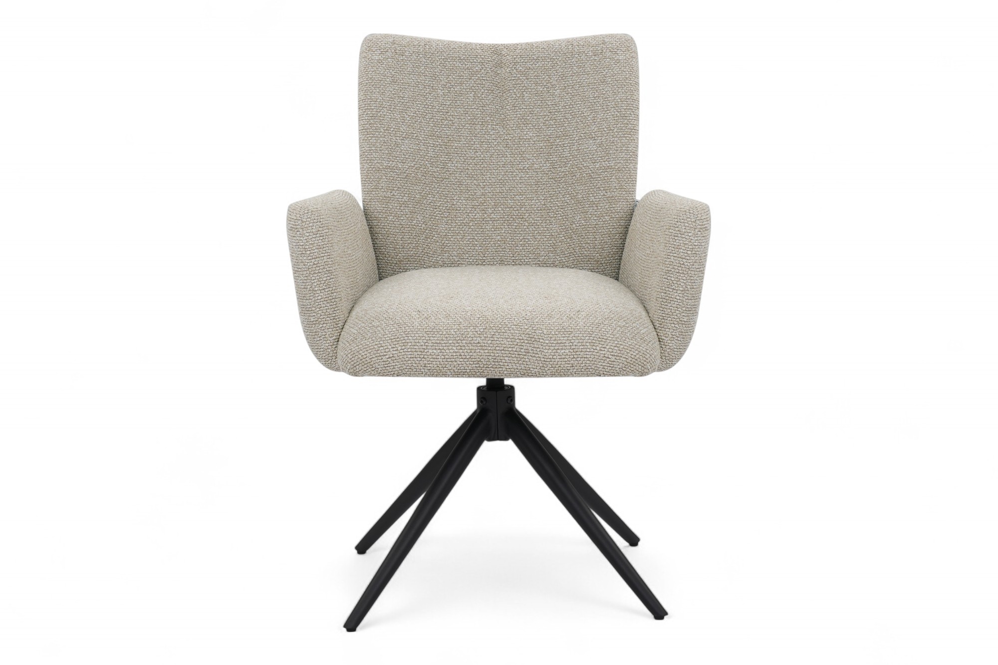 Olivia spisegruppe D135-400 sort med 4 Ida spisestoler beige