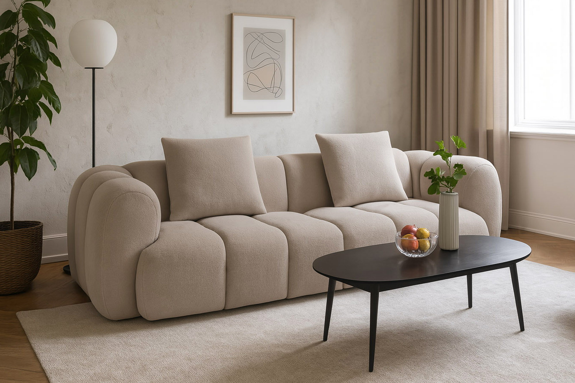 Bliss 3 seter sofa Beige