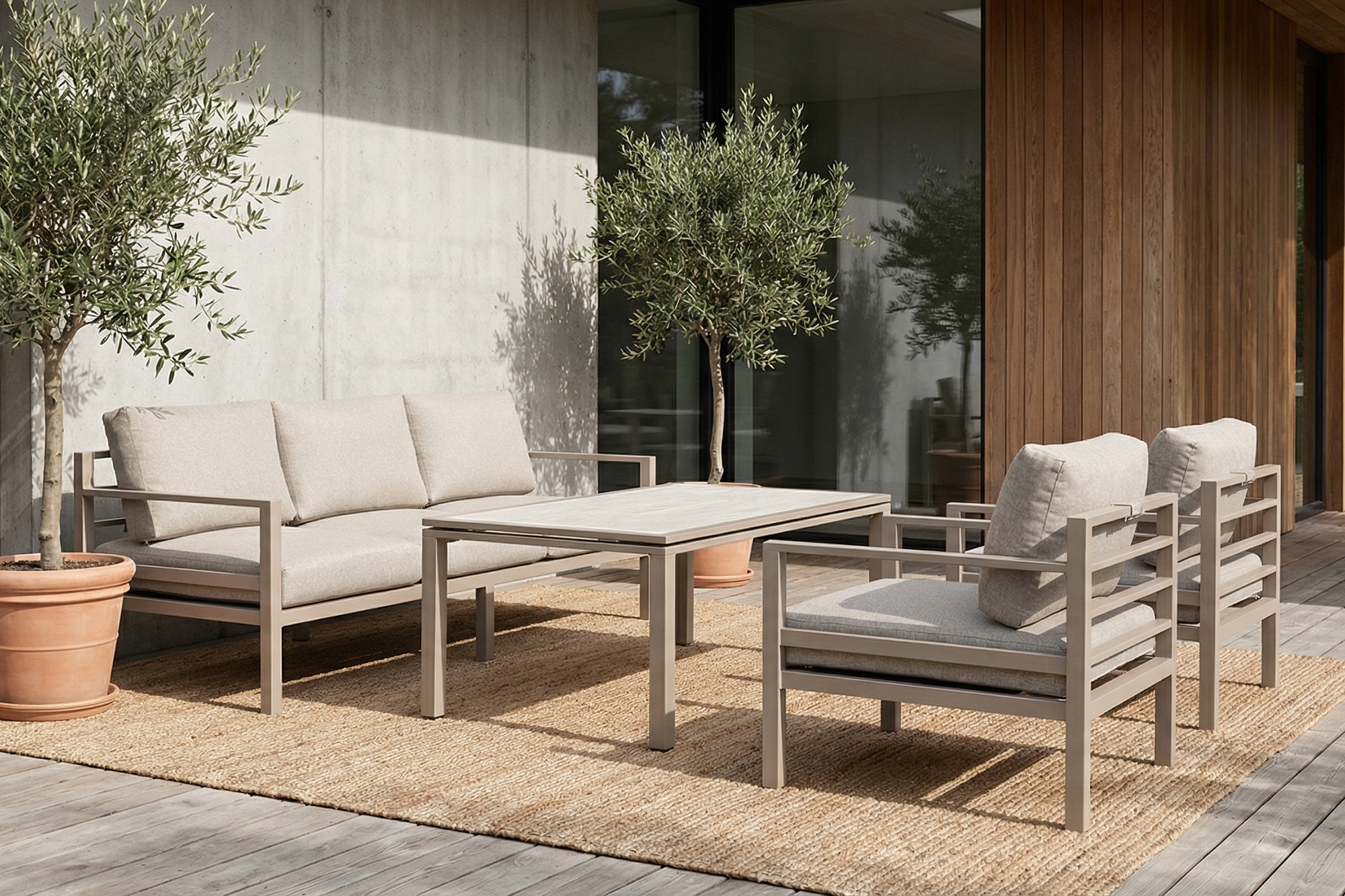 Adelaide Hagegruppe 3+1+1 med loungebord