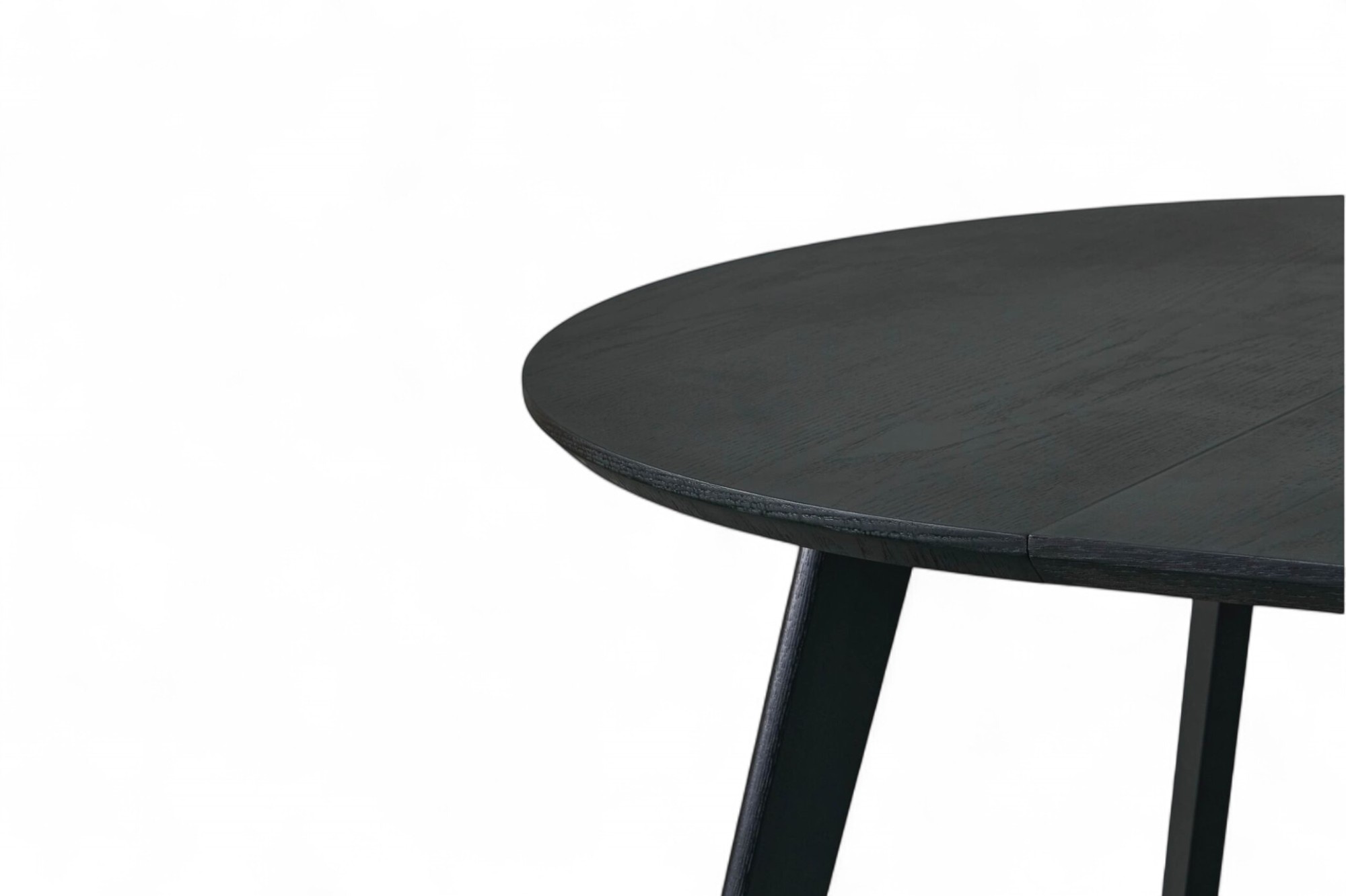 Linnea Rundt Uttrekk Spisebord Dia100-180 x H76cm Sort