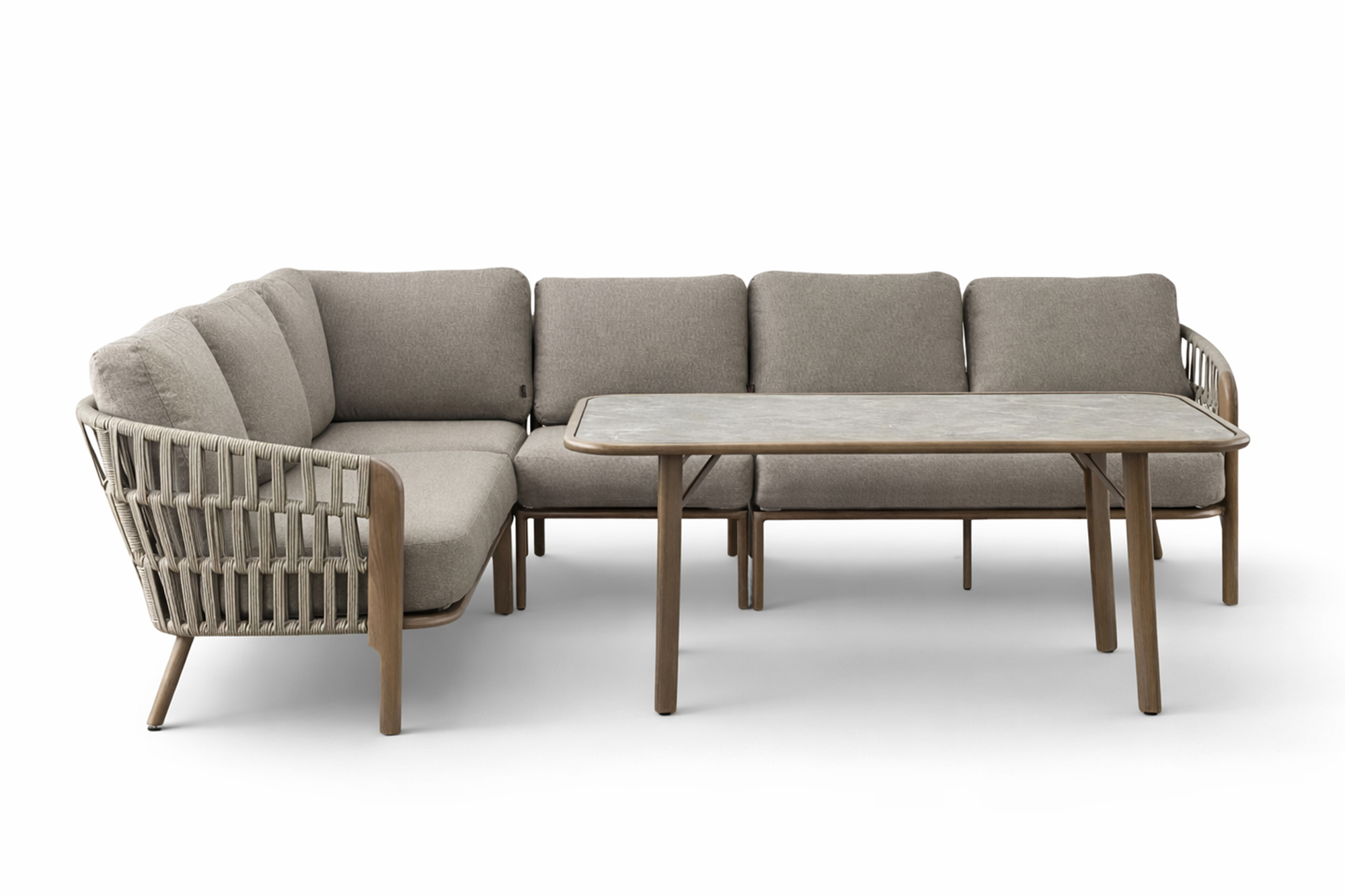 Signe vendbar hjørnesofa med bord