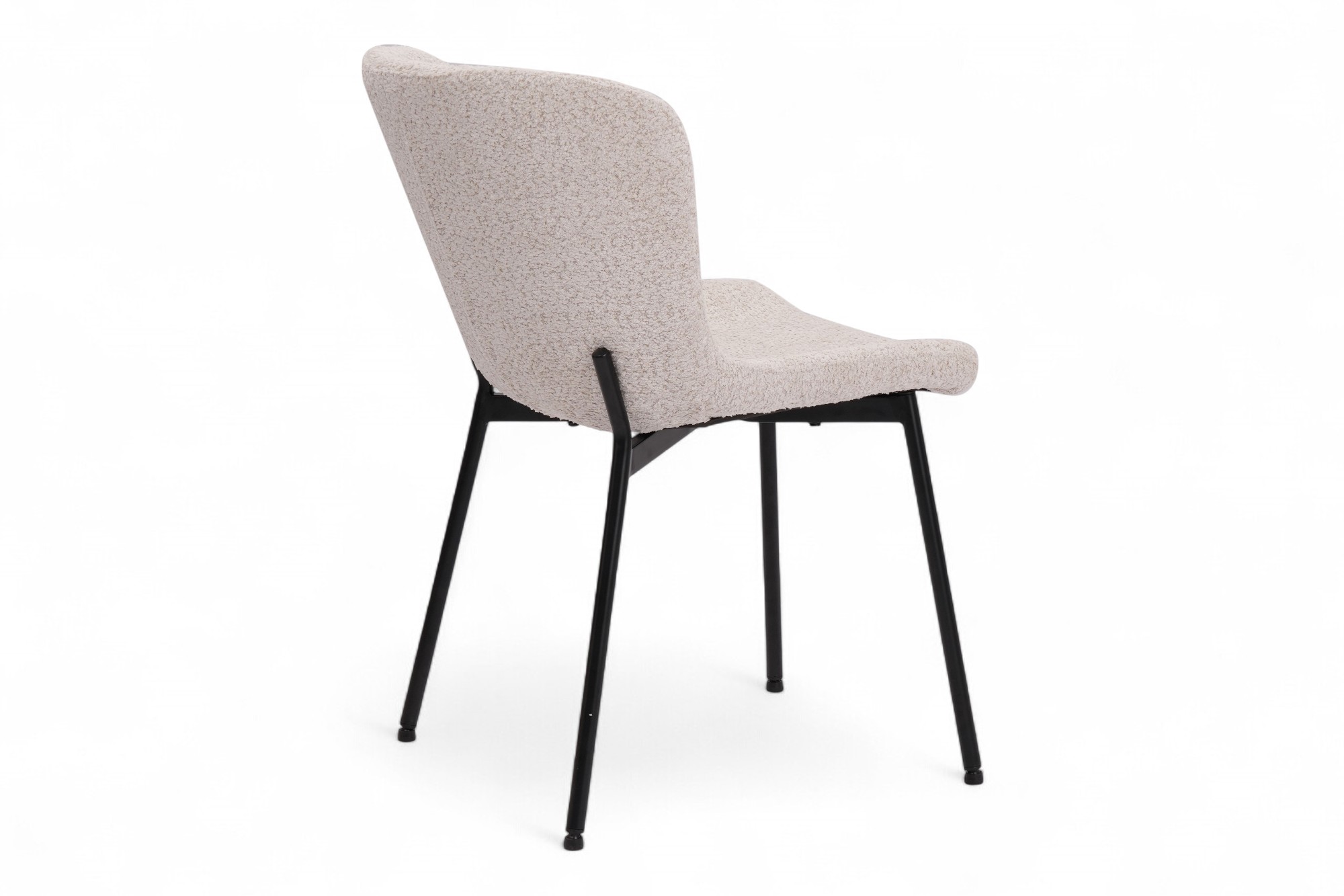 Linnea rund spisegruppe D100-180 sort med Selma spisestoler beige
