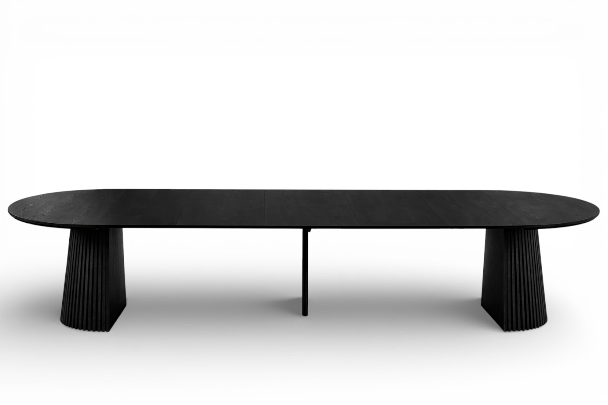 Olivia Rundt Uttrekk Spisebord Dia135-400 x H75cm Sort