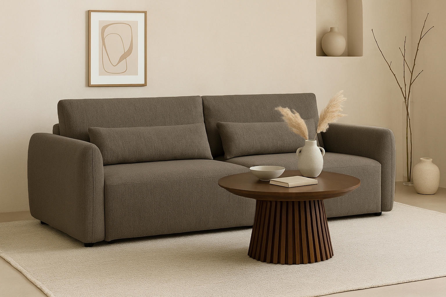 Hedda 3 seter Sovesofa Brun