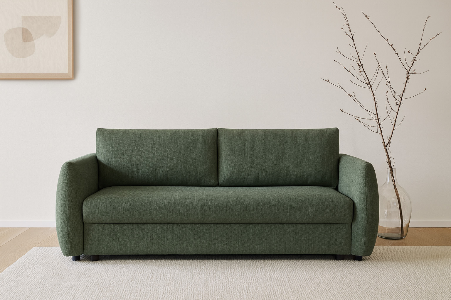 Kasper 3 seter Sovesofa Grønn