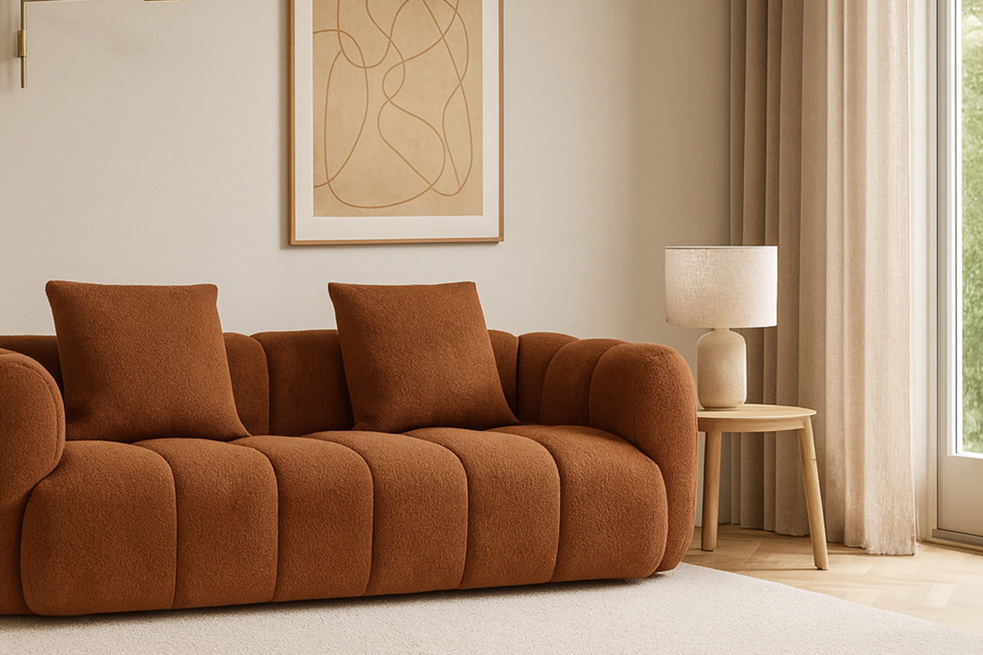Bliss 3 seter sofa Kobber