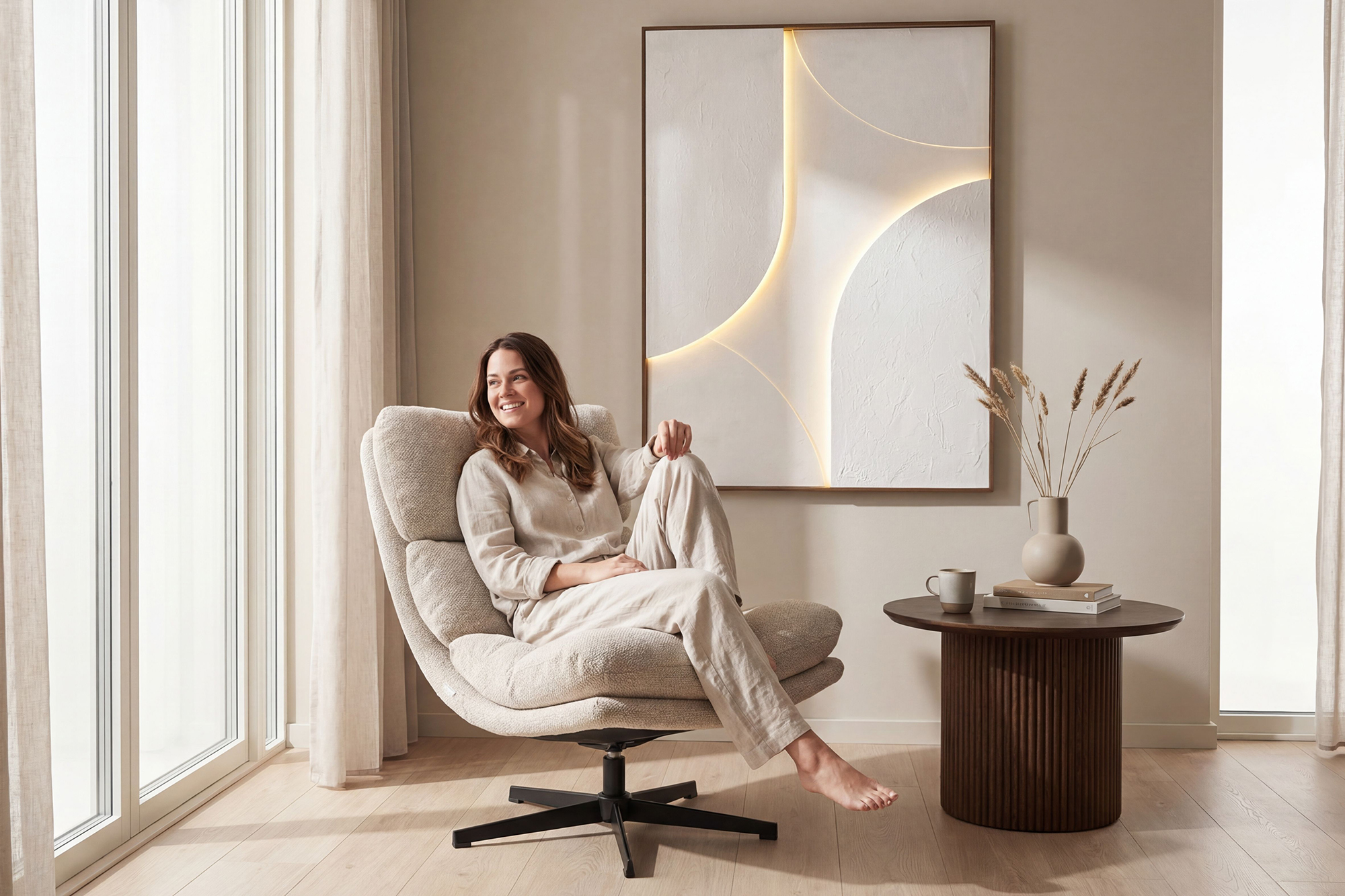 Ronja Hvilestol Beige