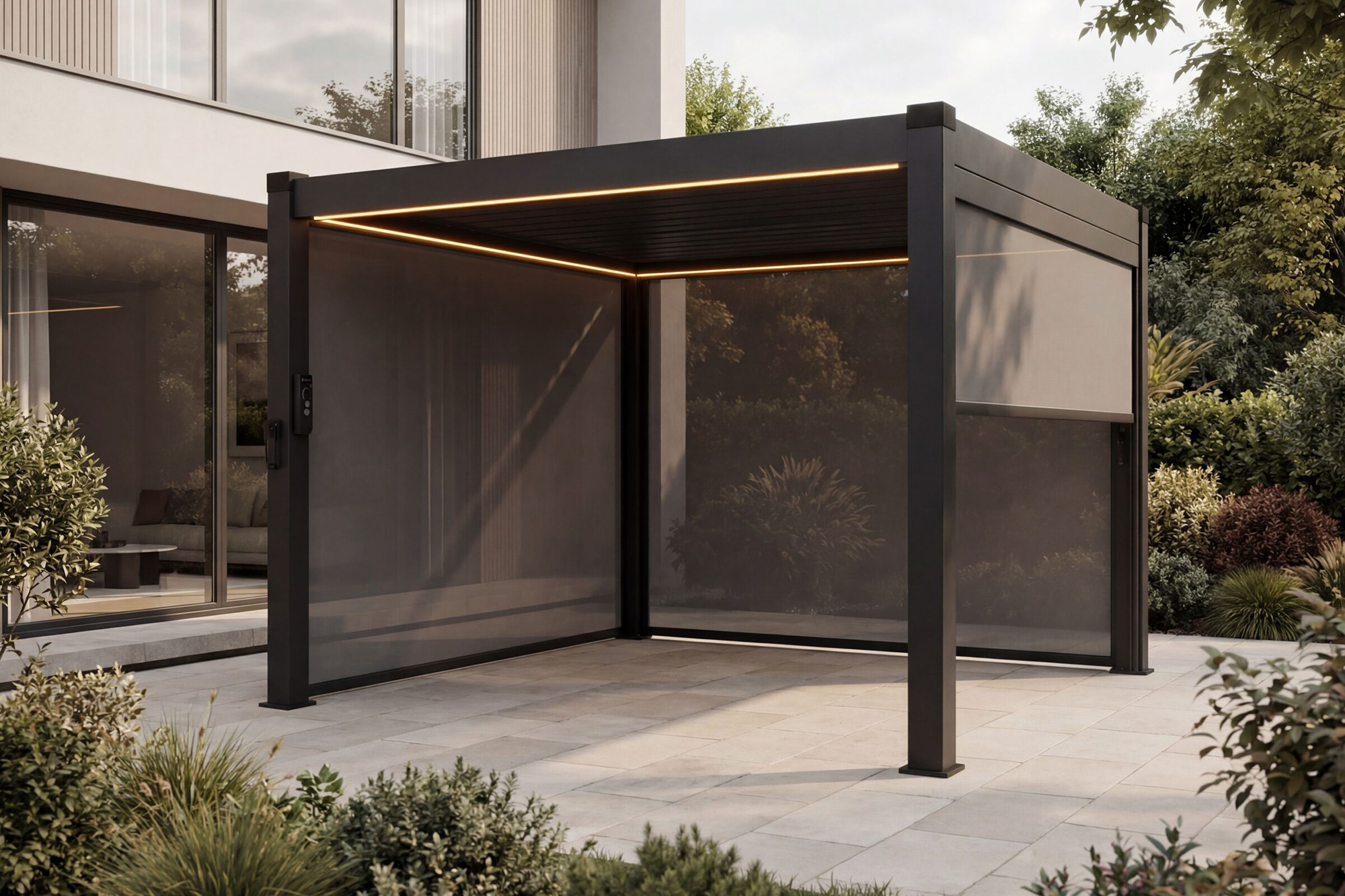 Oakland Sicilia Pergola 3x3m med vegger