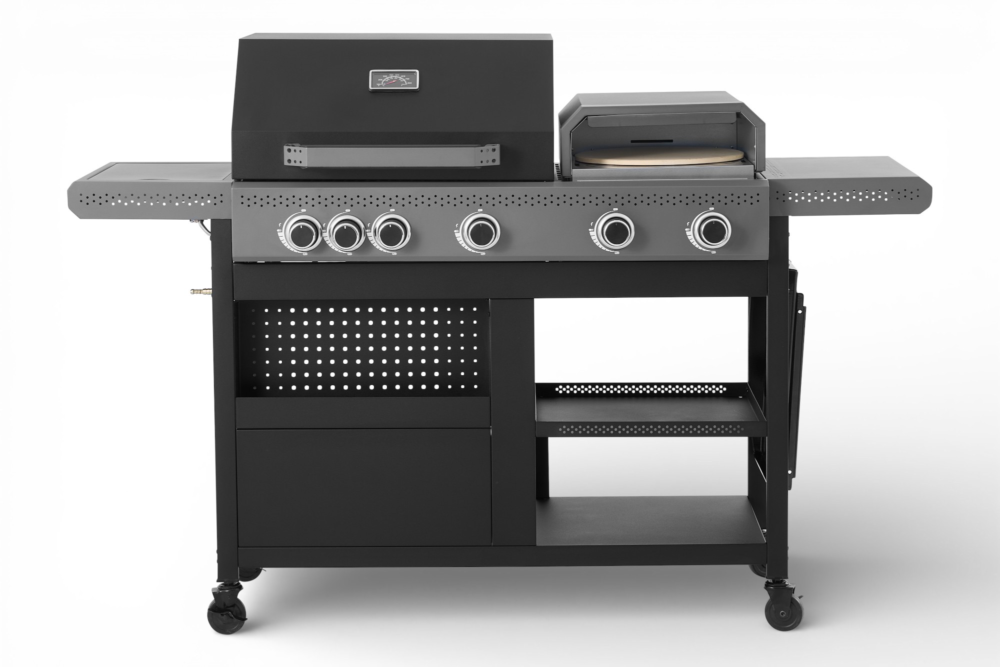 Tender Duo Gassgrill med pizzafunksjon og sidebrenner