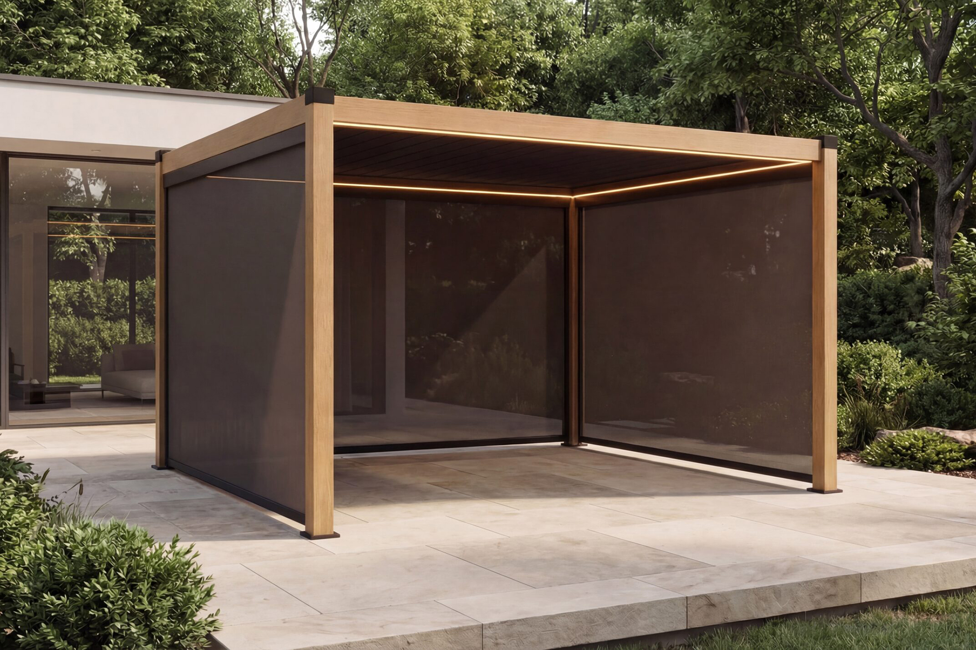 Oakland Sicilia Pergola 3x4m med vegger