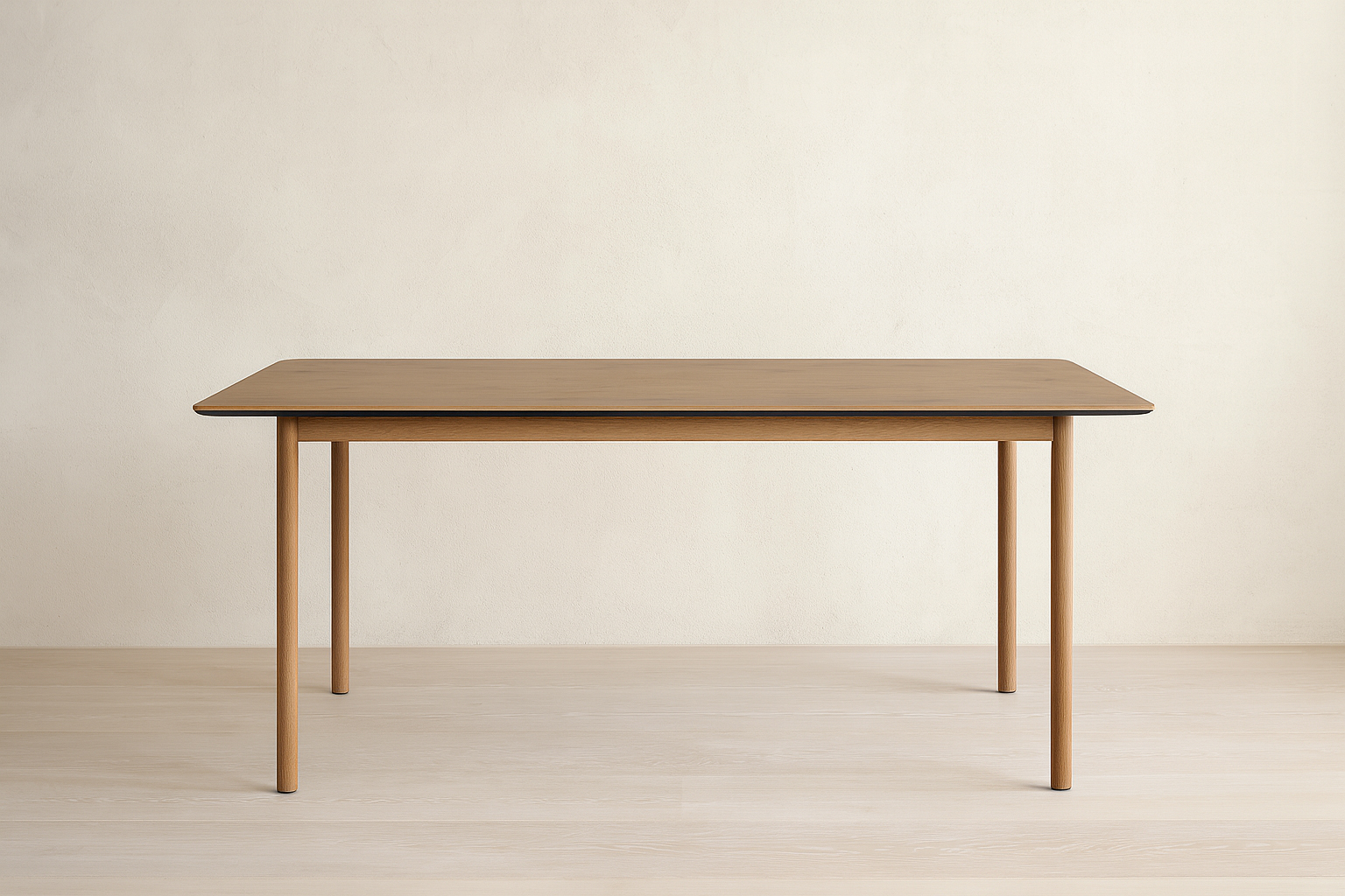 Mina spisebord 160x90x75 Natur Melamine, Natur metall bein
