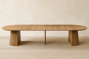 Olivia Rundt Uttrekk Spisebord Dia135-400 x H75cm Natur
