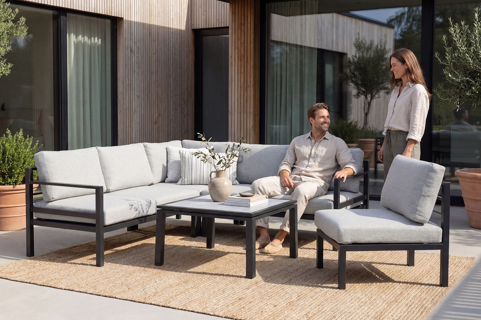 Hjørnegruppe 2+2+ Loungebord