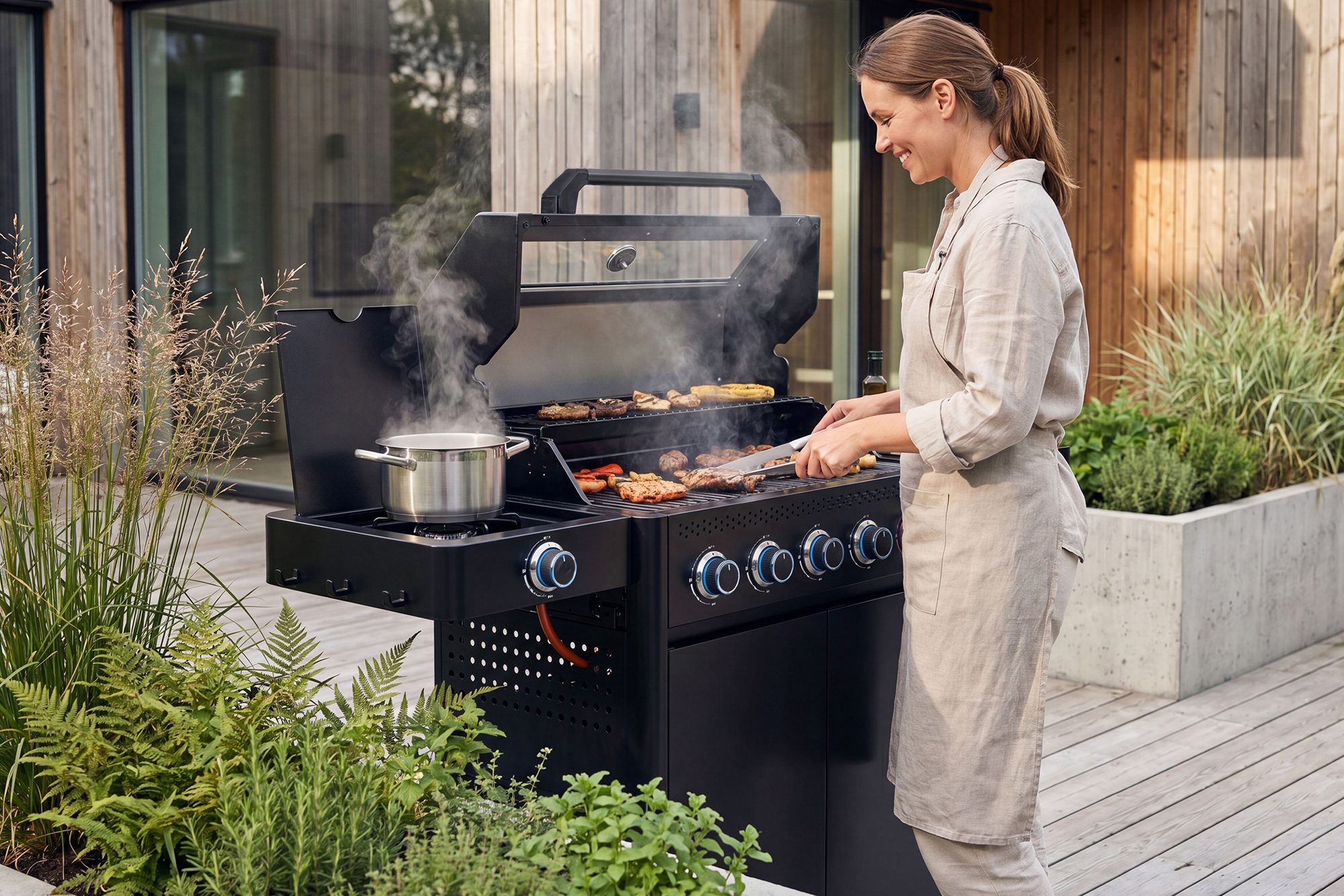 Tender Nordic 4B Gassgrill med sear burner og sidebrenner