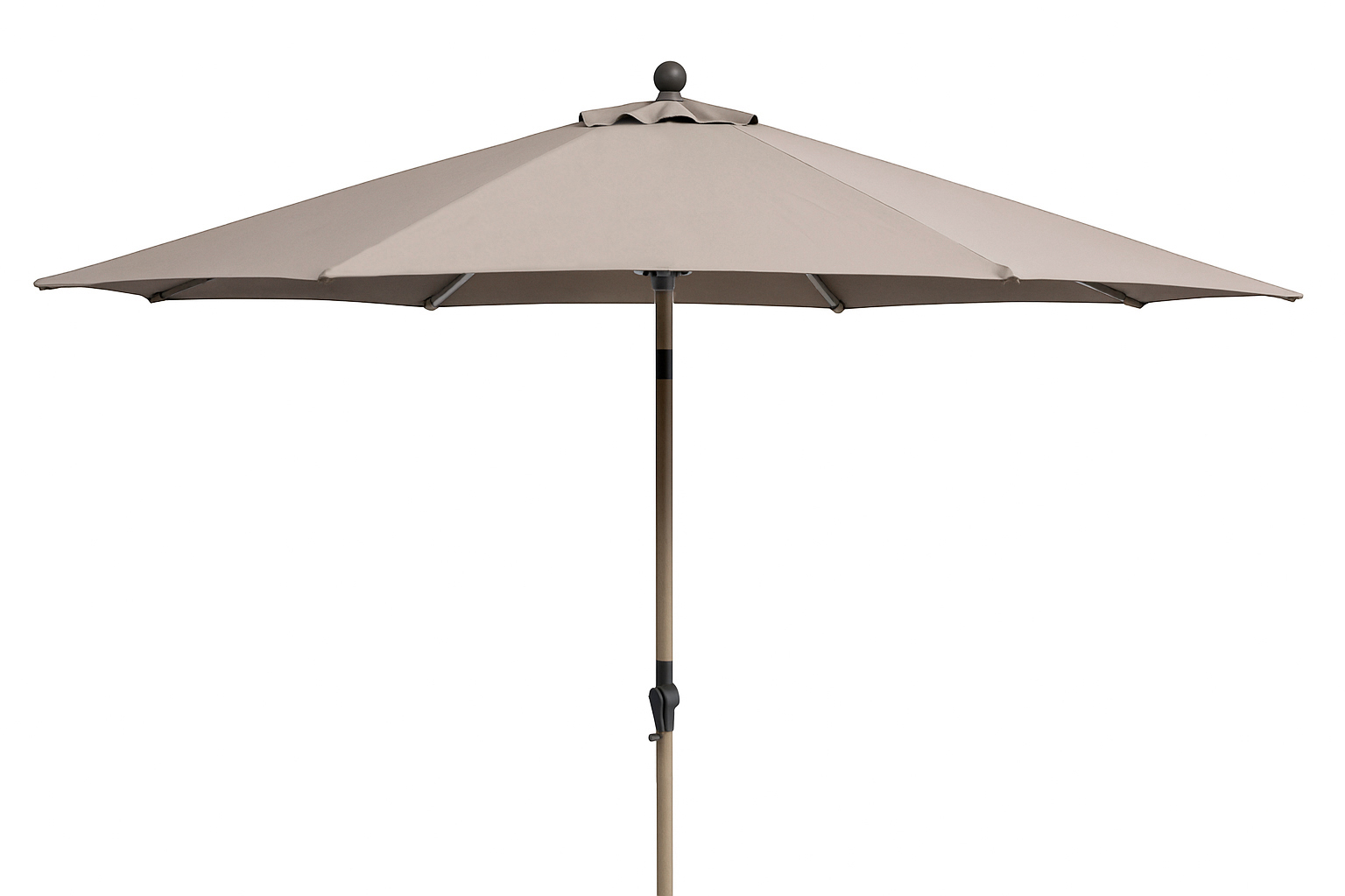 OakShield hageparasoll med tilt D270cm Lys Taupe duk OakShield ramme