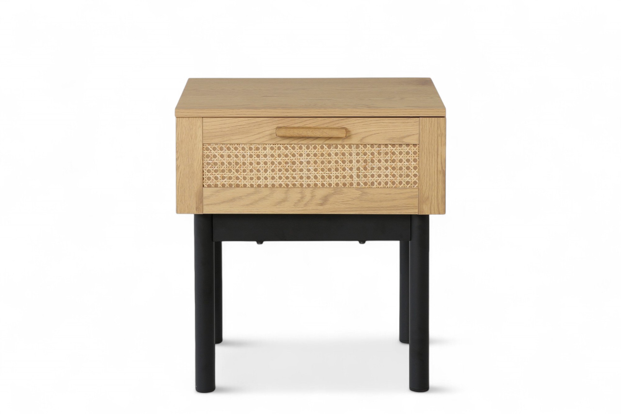 Mina sidebord 50x40x55 Natur Melamine, Sorte metall bein
