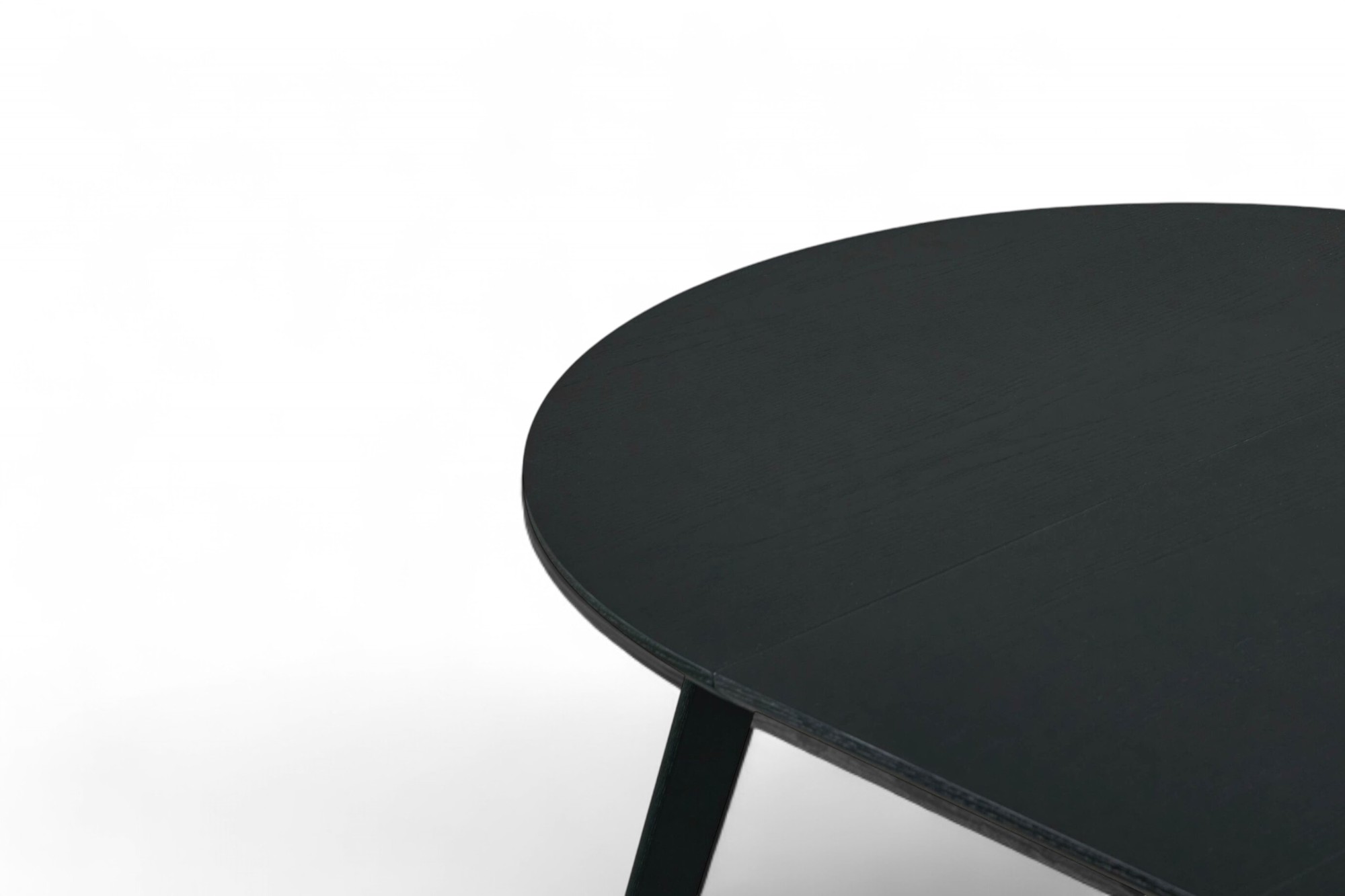 Linnea Rundt Uttrekk Spisebord Dia100-180 x H76cm Sort
