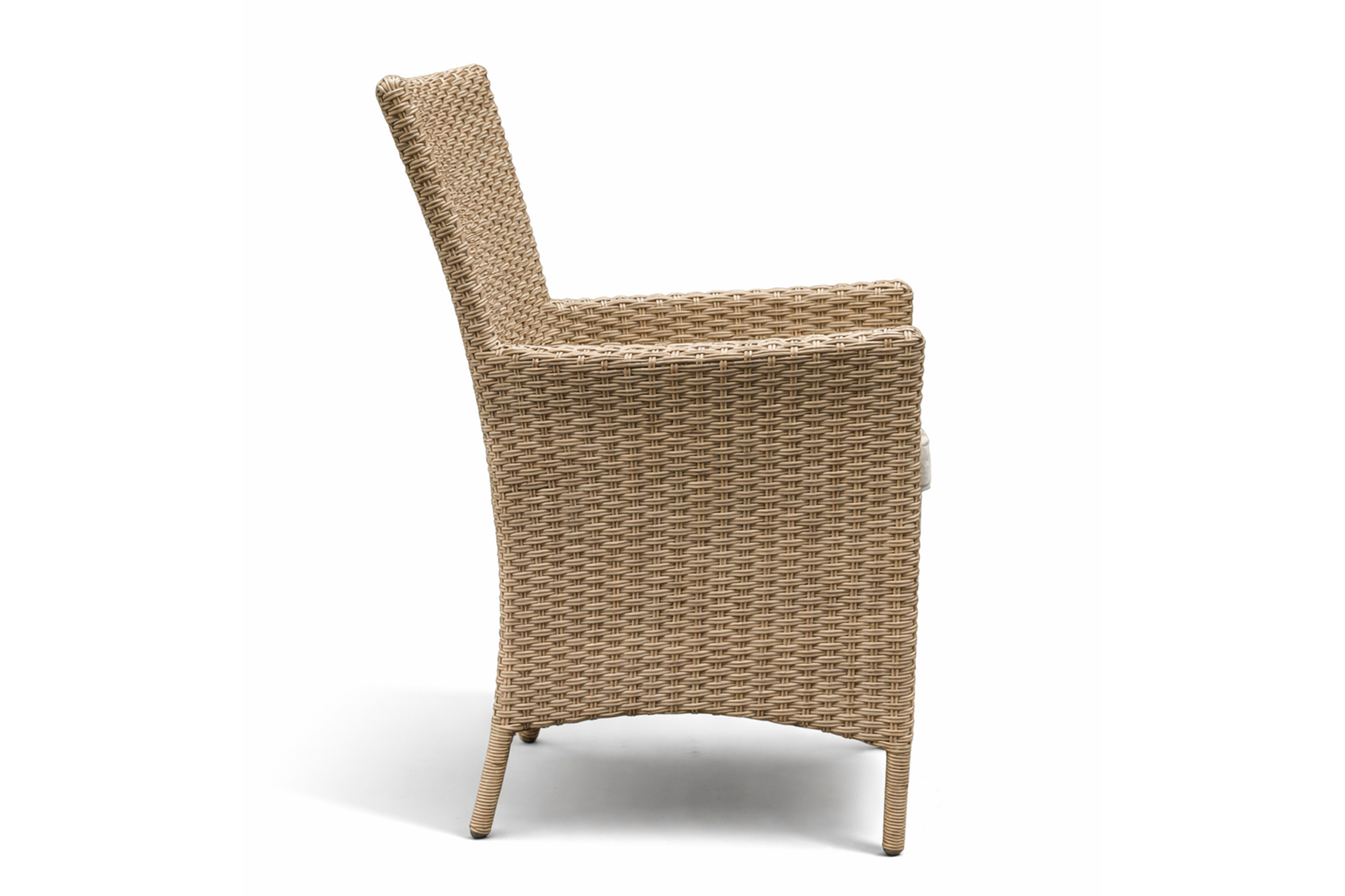 Naples spisegruppe D110 med 4 stoler natur flett med natur pute